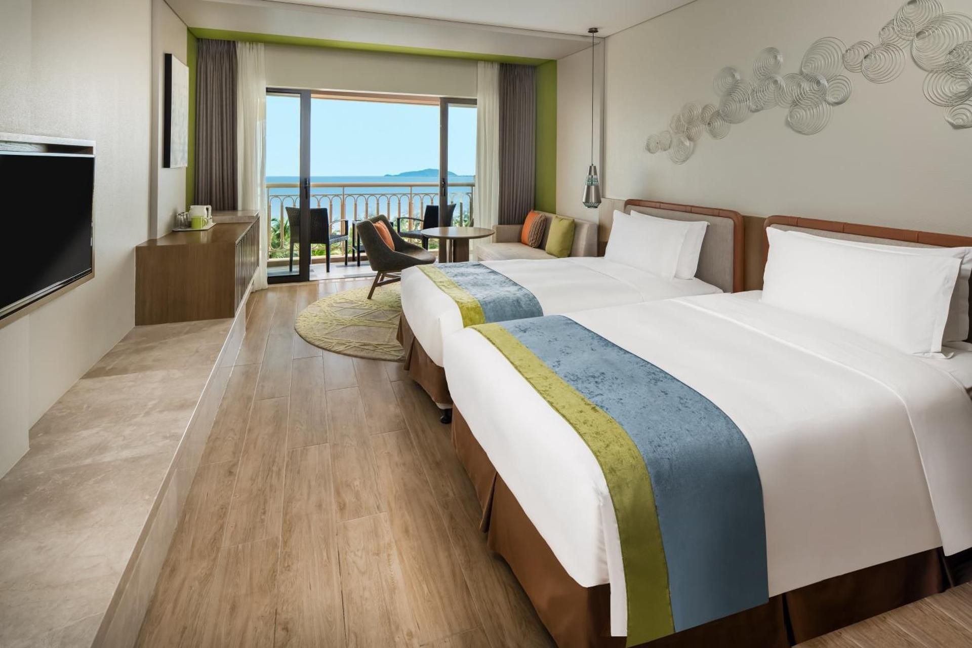 Premium Double Room with Two Double Beds and Ocean View - High Floor