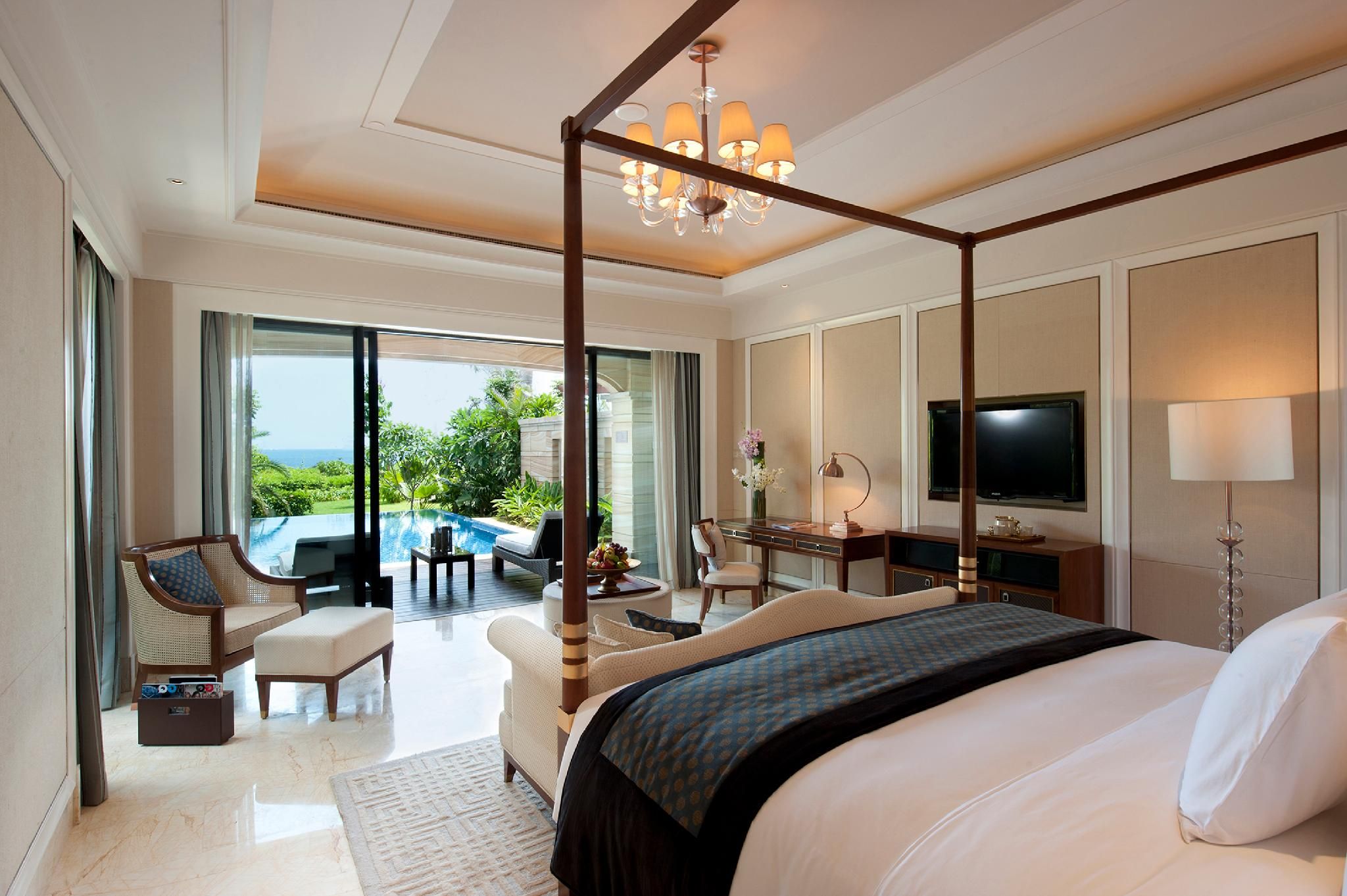Wanda - Zhishang 2 Bedroom Pool Villa, Sea Side, 1 King Bed and Twin Bed