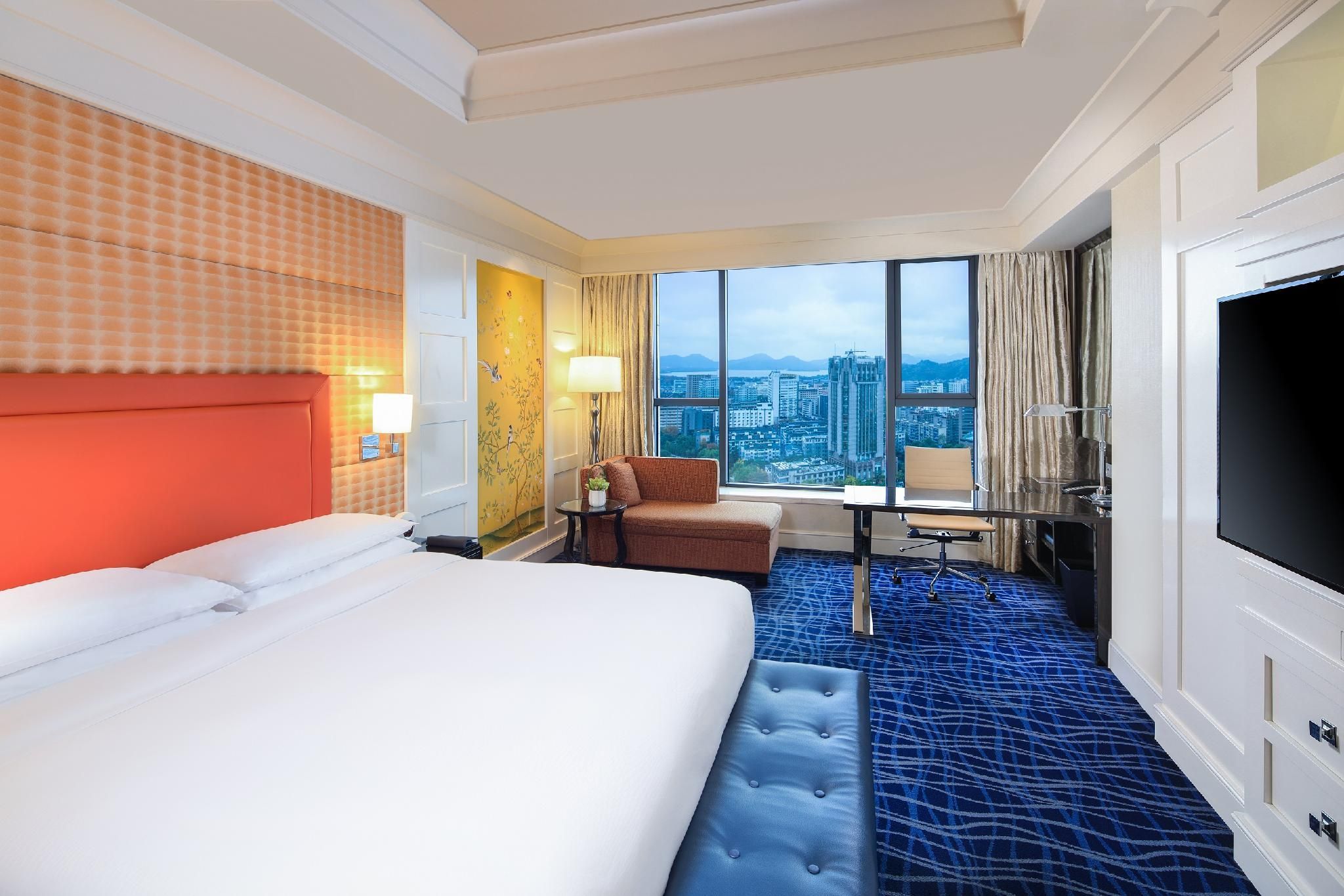 JW Marriott Hotel Hangzhou Deluxe King Room, Guest room, 1 King, City view