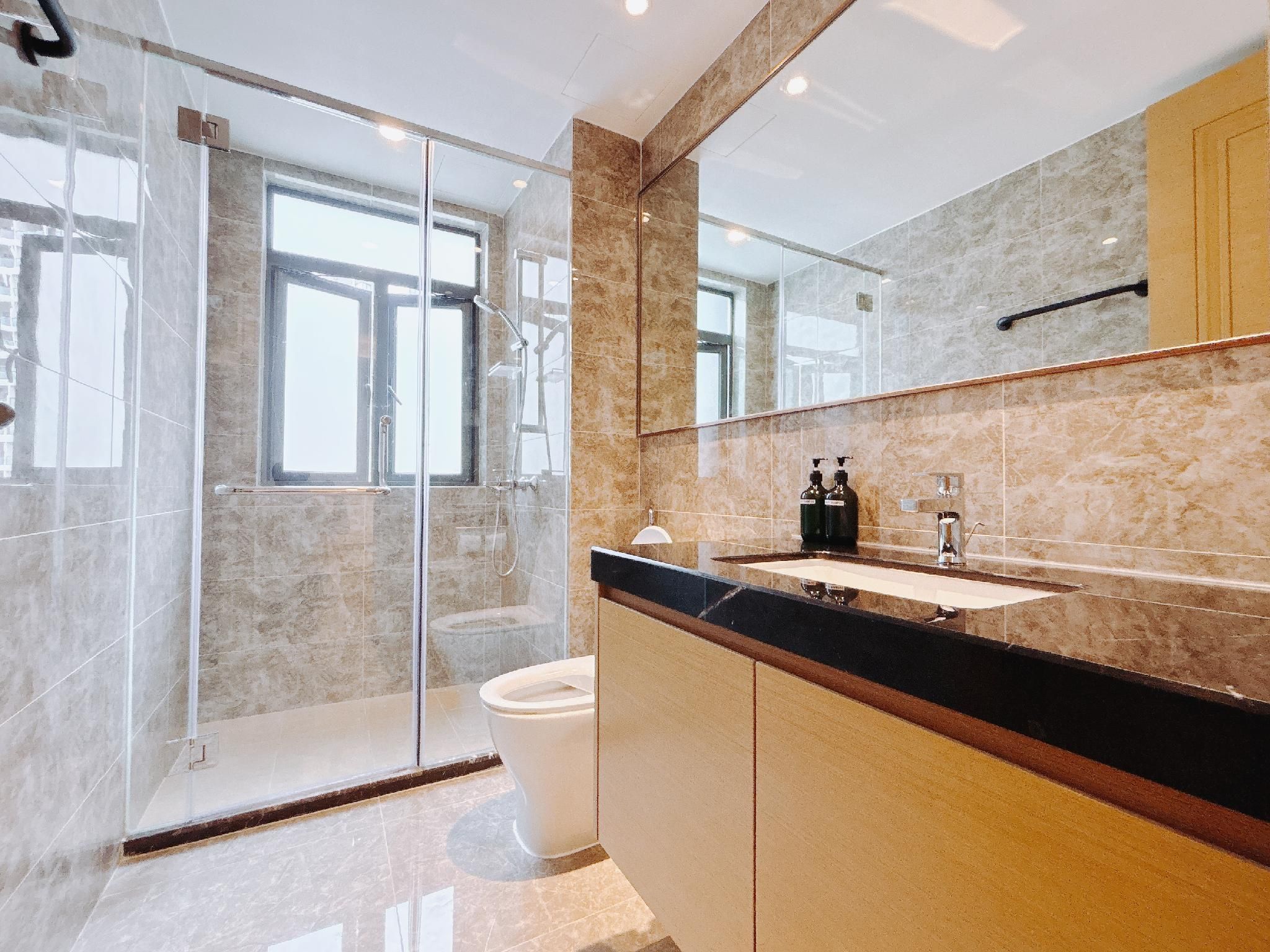 Pool View Connecting Family Rooms with Balcony