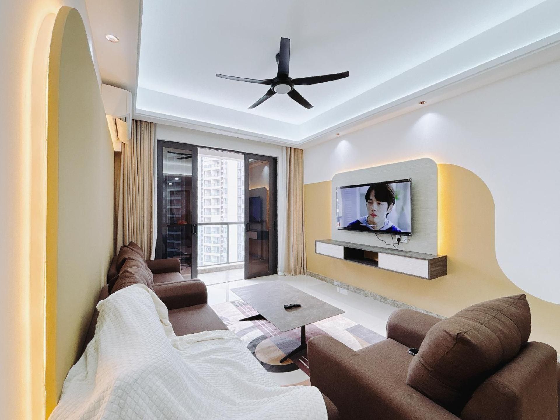 Three-Bedroom Premium Apartment with Balcony