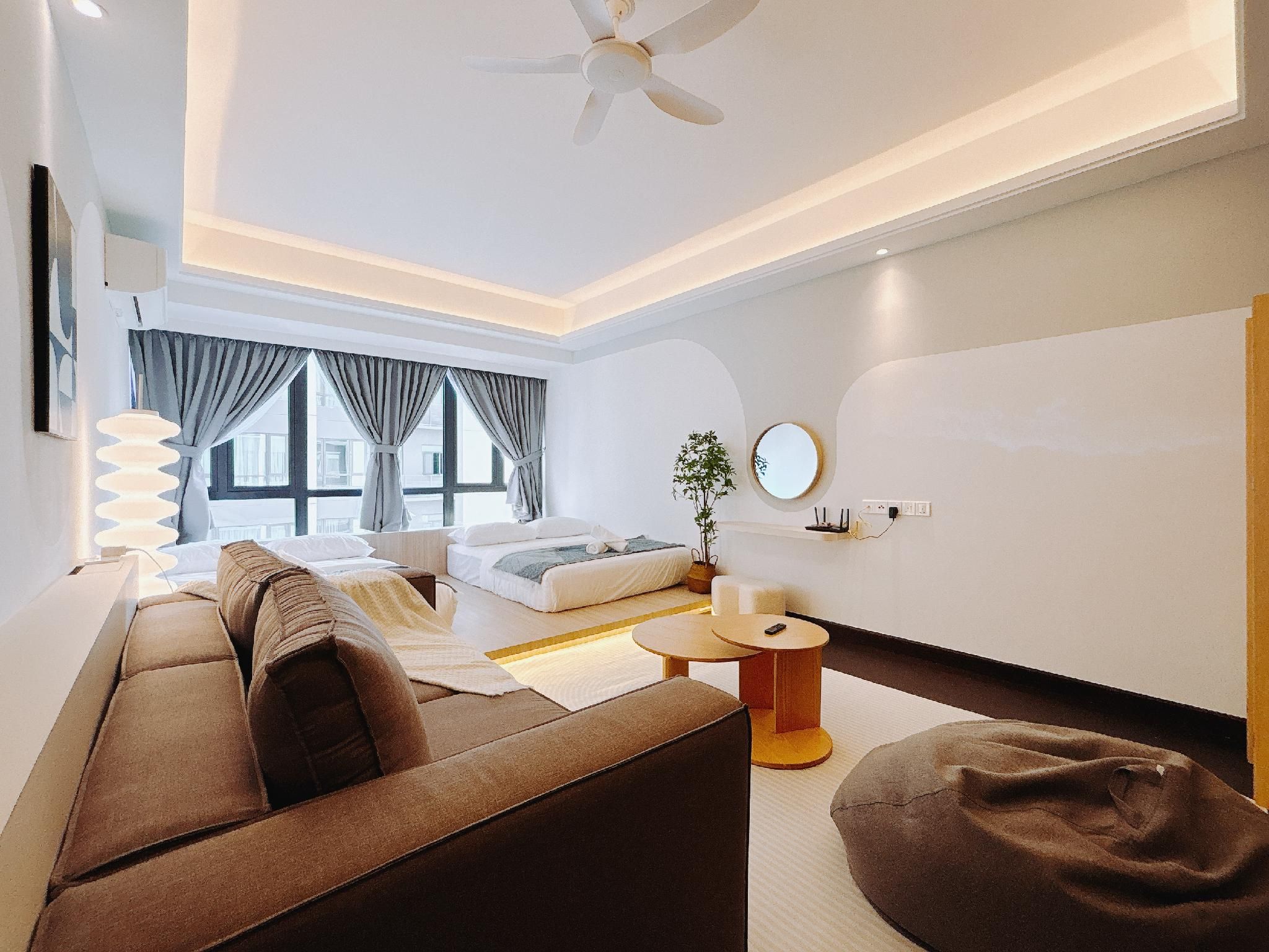 City View Studio with 2 Beds