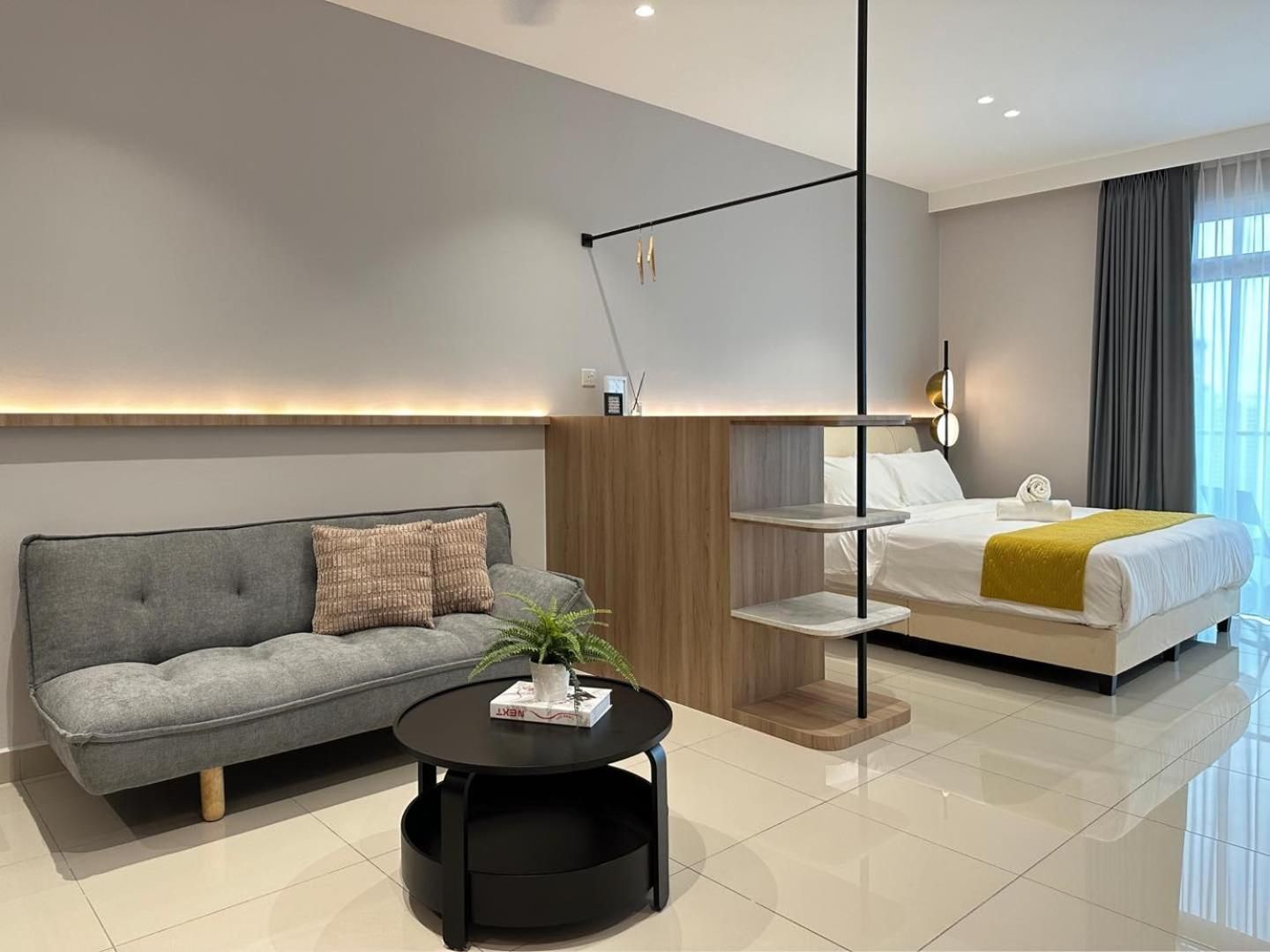 One-Bedroom Apartment with Balcony and City View