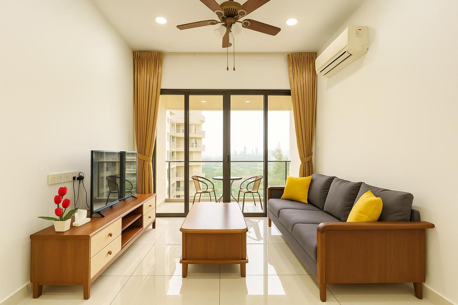 Two-Bedroom Apartment with Balcony