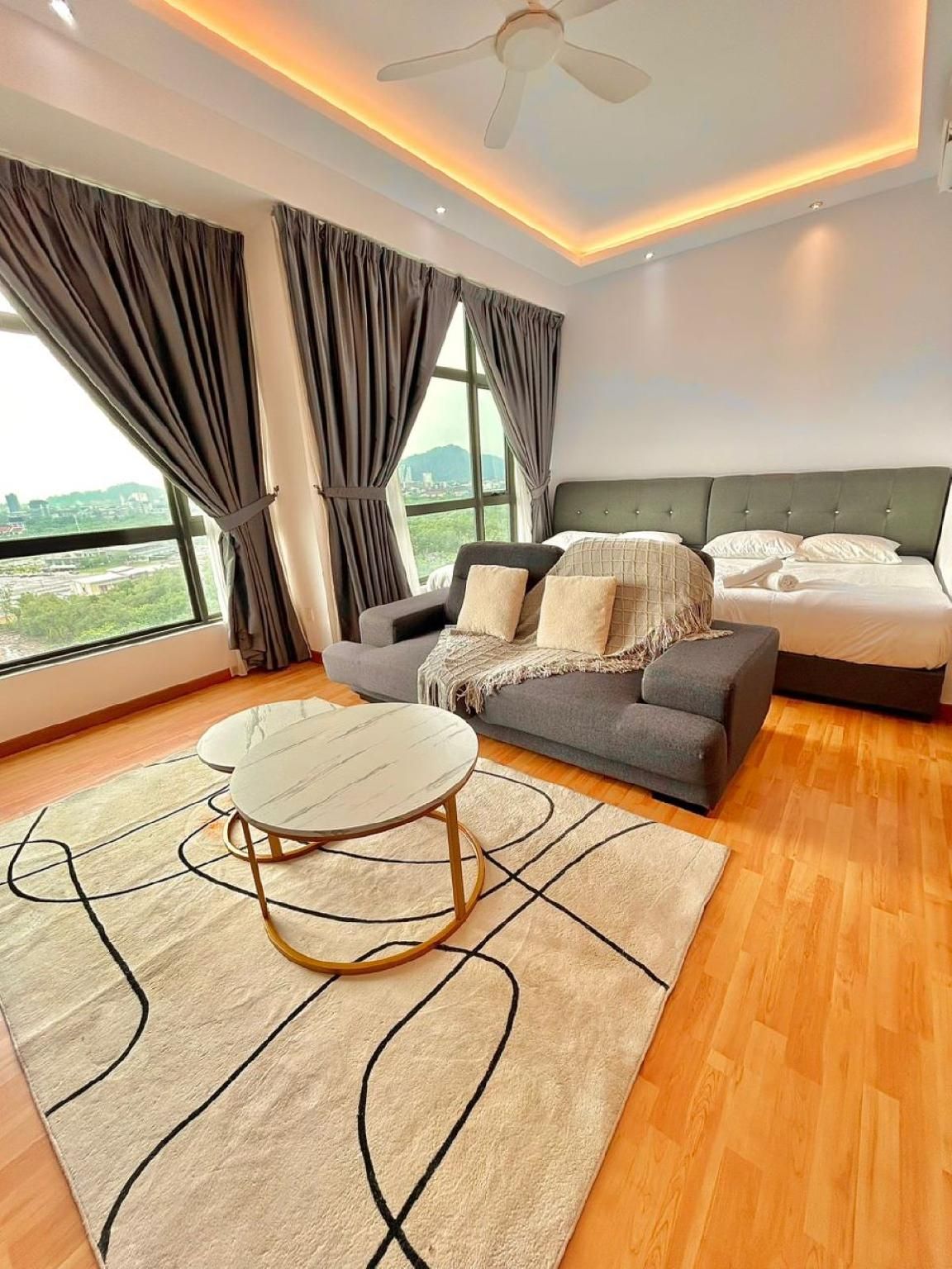 City View Studio with 2 Beds