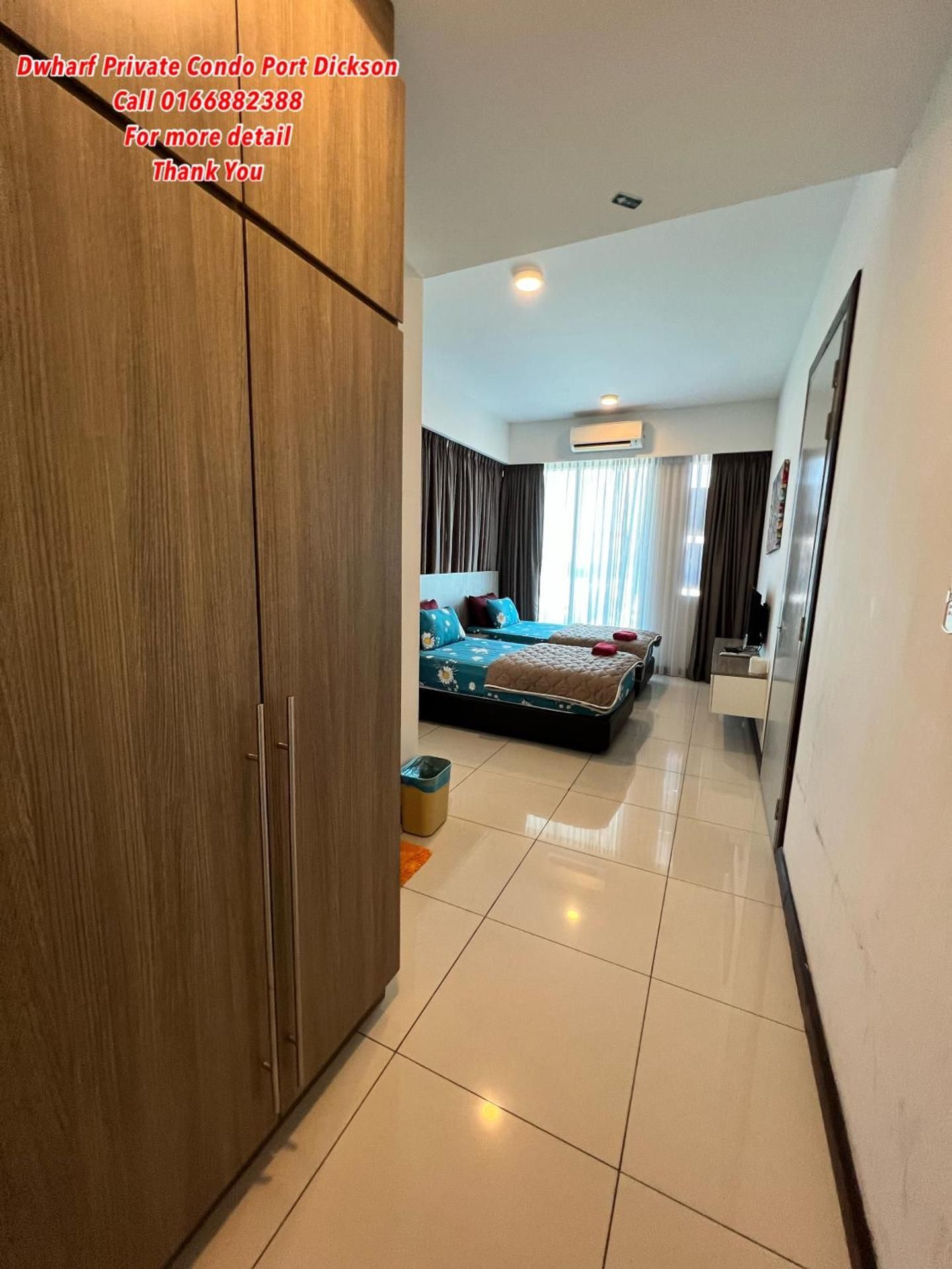 D Wharf Port Dickson Private Condo Waterfront Standard Twin Beds Room 3