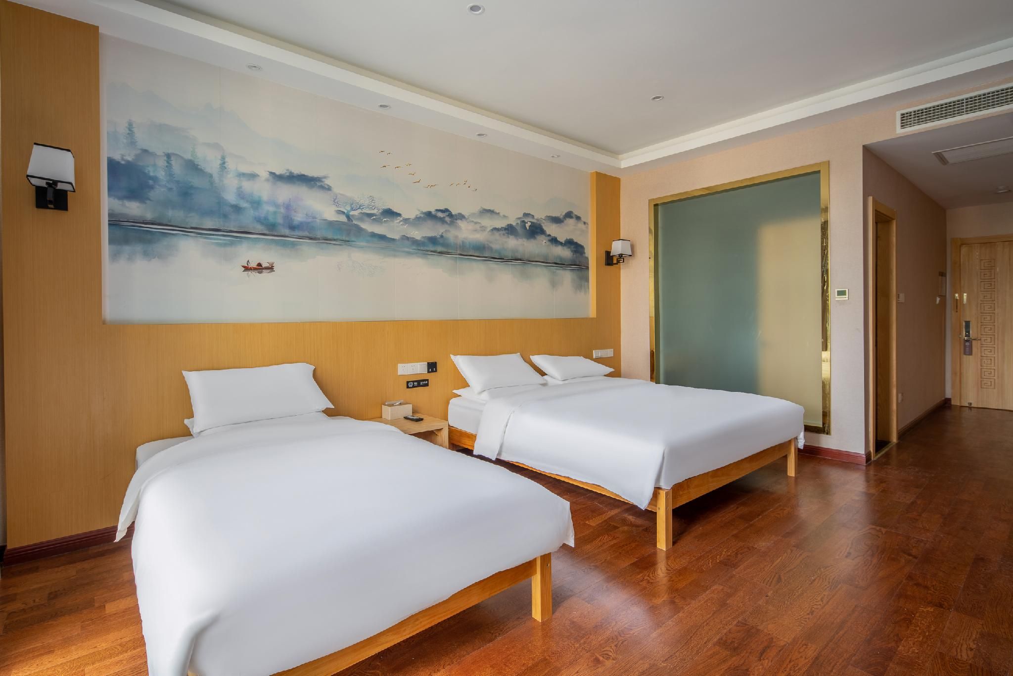 Floral Hotel  Jiaxing Meiwan Boutique Inn  Nanhu Twin Room with 2 Single Beds and Shared Bathroom