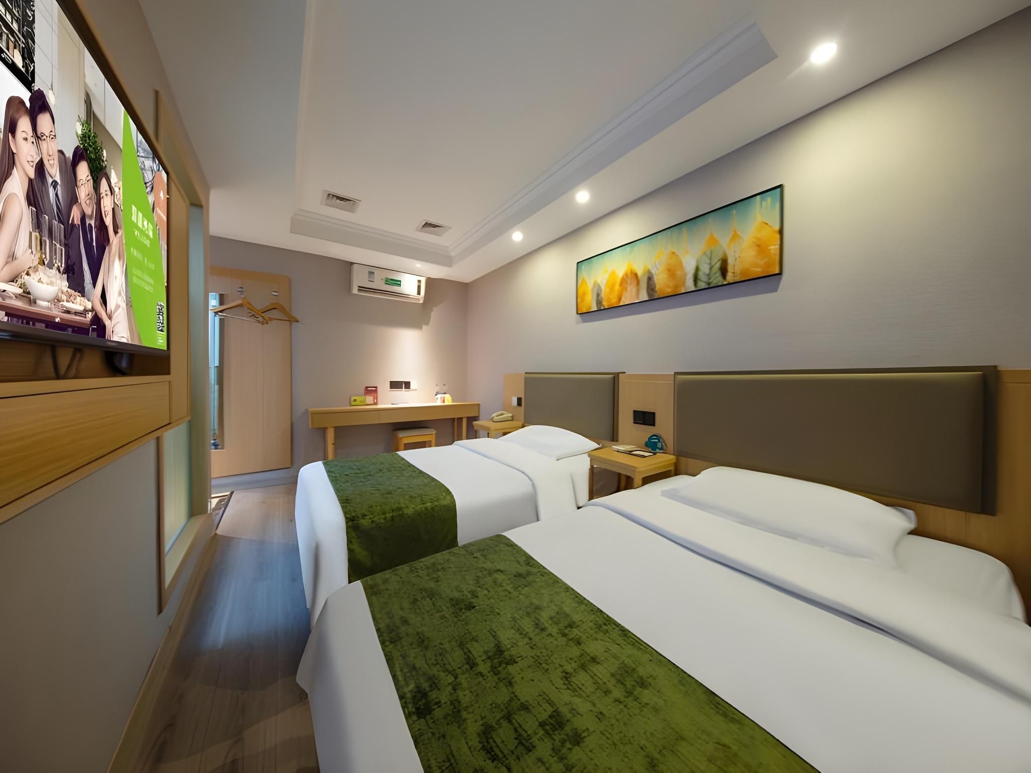 GreenTree Inn Jiaxing Xiuhu District West Zhongshan Road Laoyeche Building Guest Twin Room