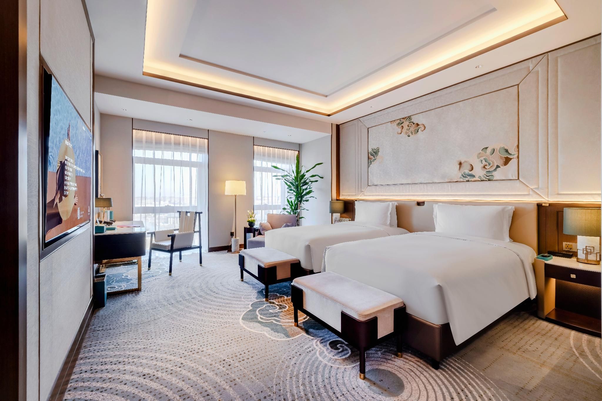 Luxury Room with Club Millésime Access, Two Single Beds