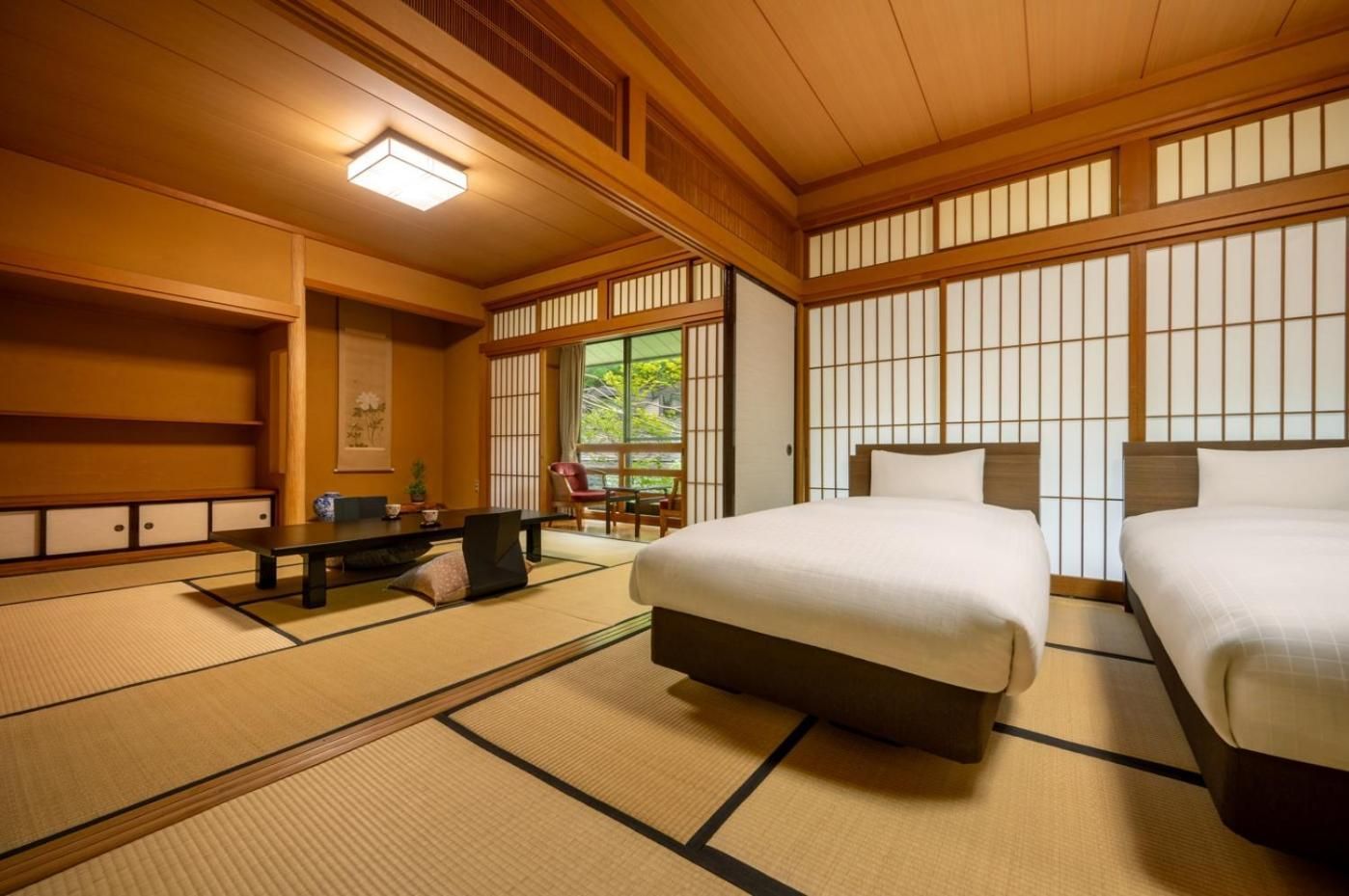 Japanese-Style Family Room with Shared Bathroom
