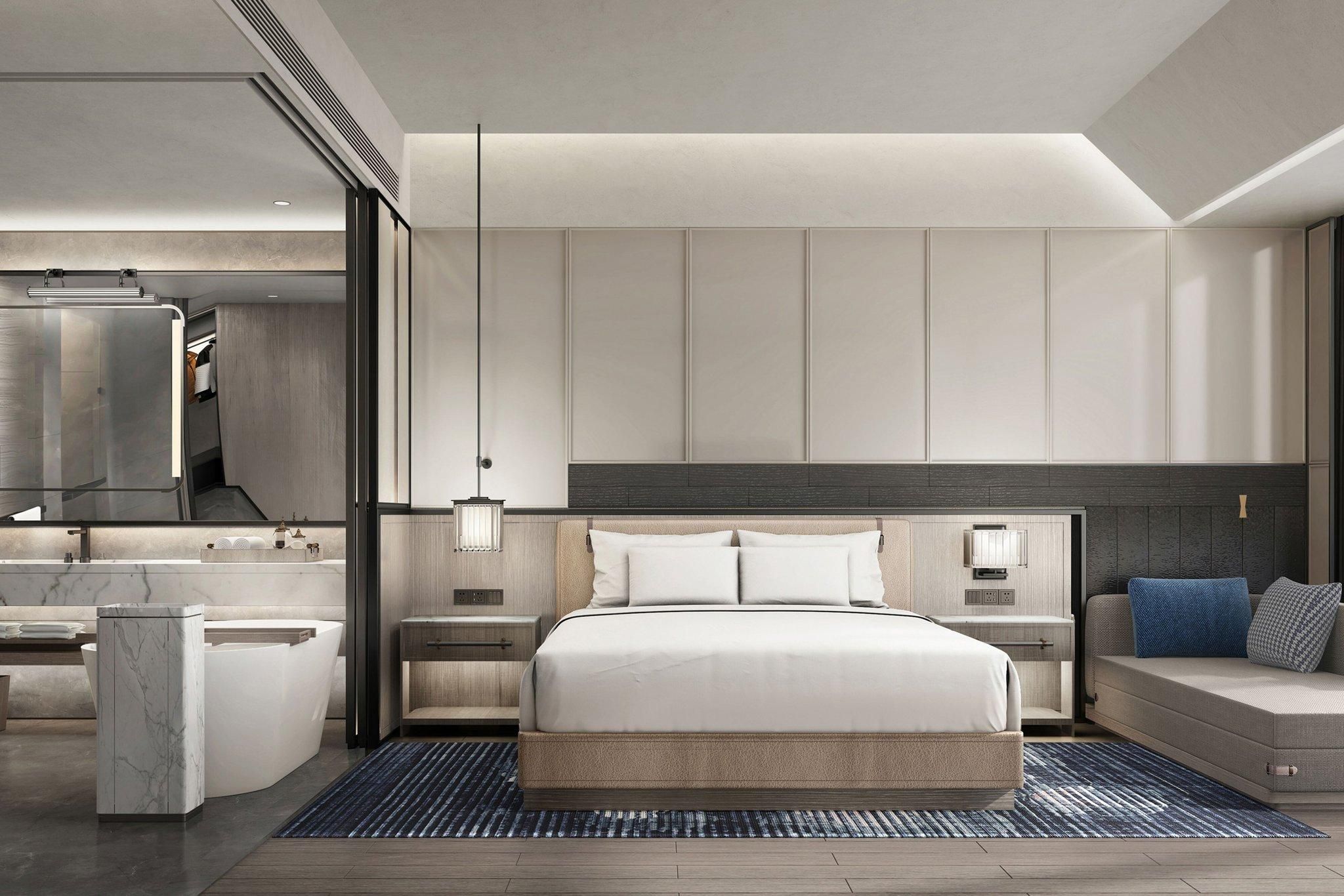 Deluxe, Guest room, 1 King, City view