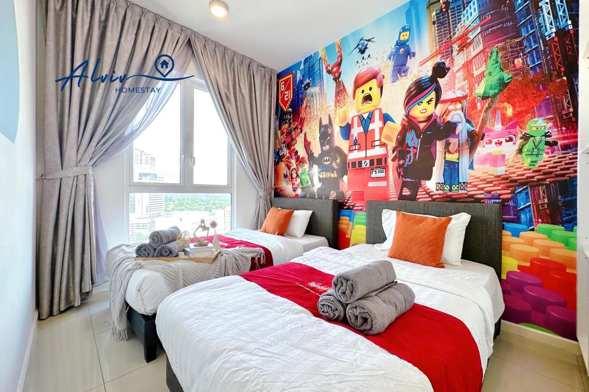 Block Theme Three-Bedroom Apartment with Kids Playground