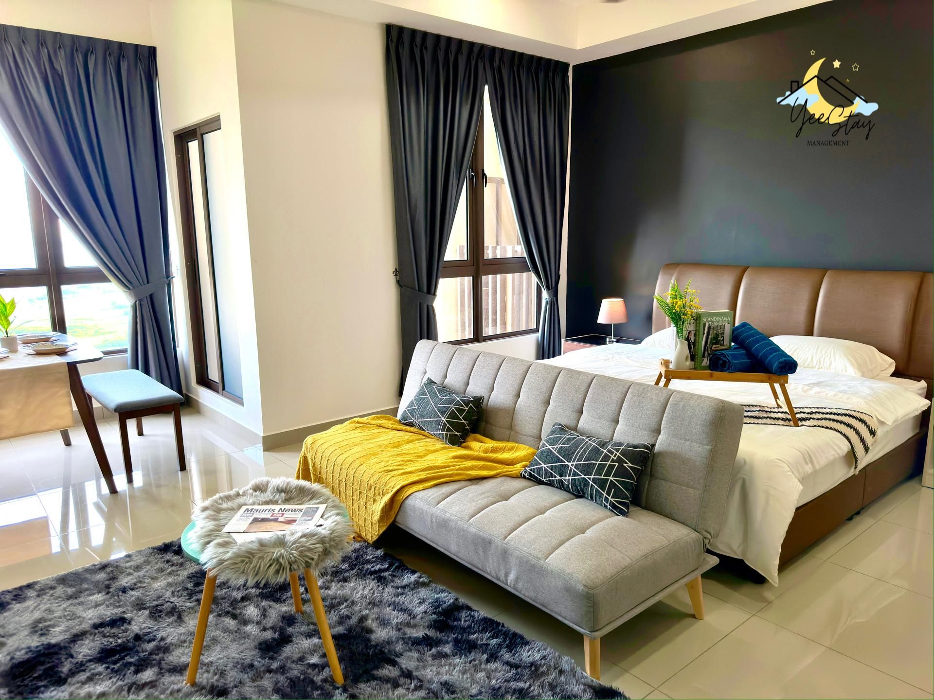 Sea View Studio for 3 People