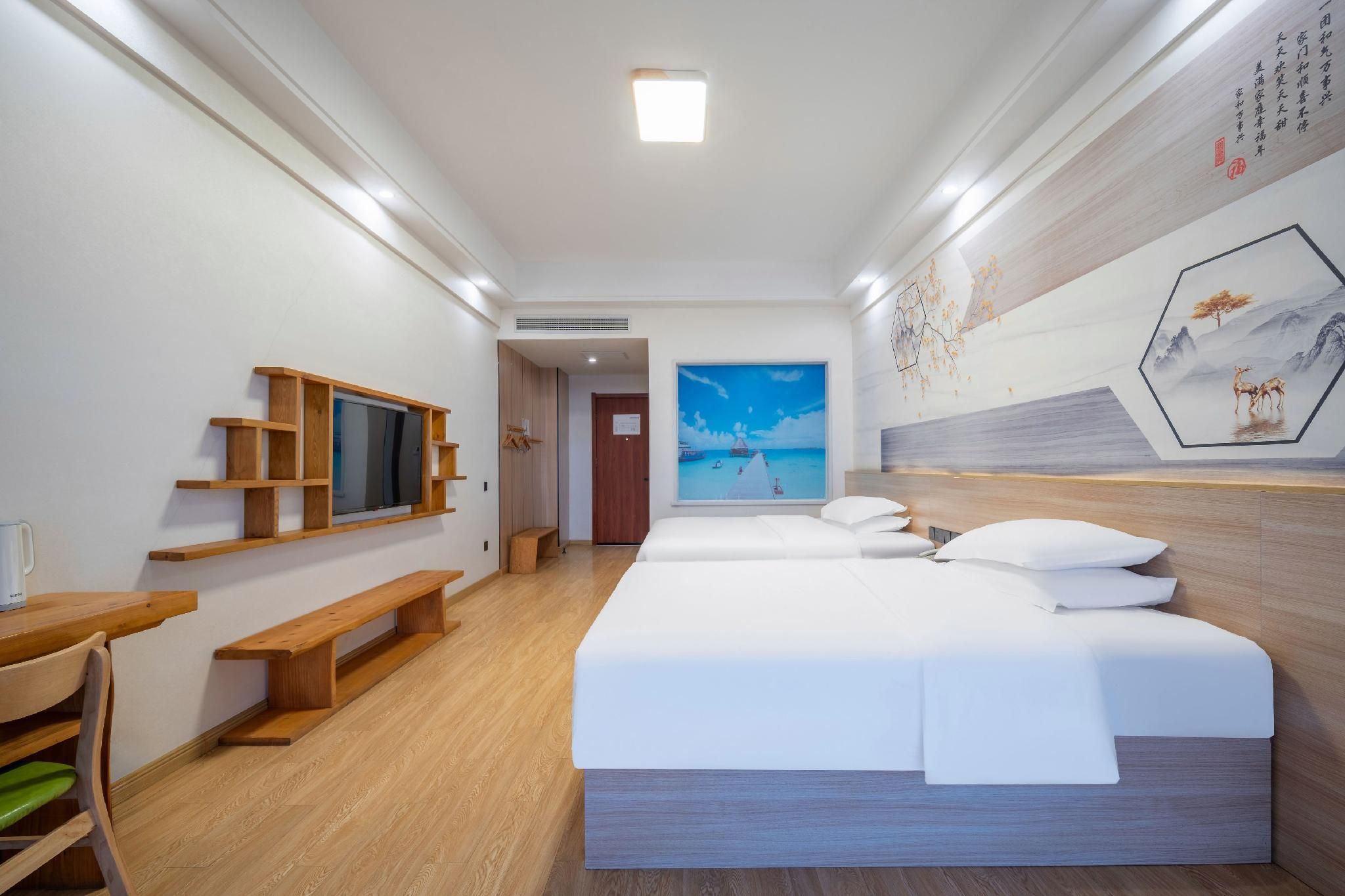 Rezen Retreat Golden Beach Hotel Yantai Development Zone Comfort Sea View Twin Room 2