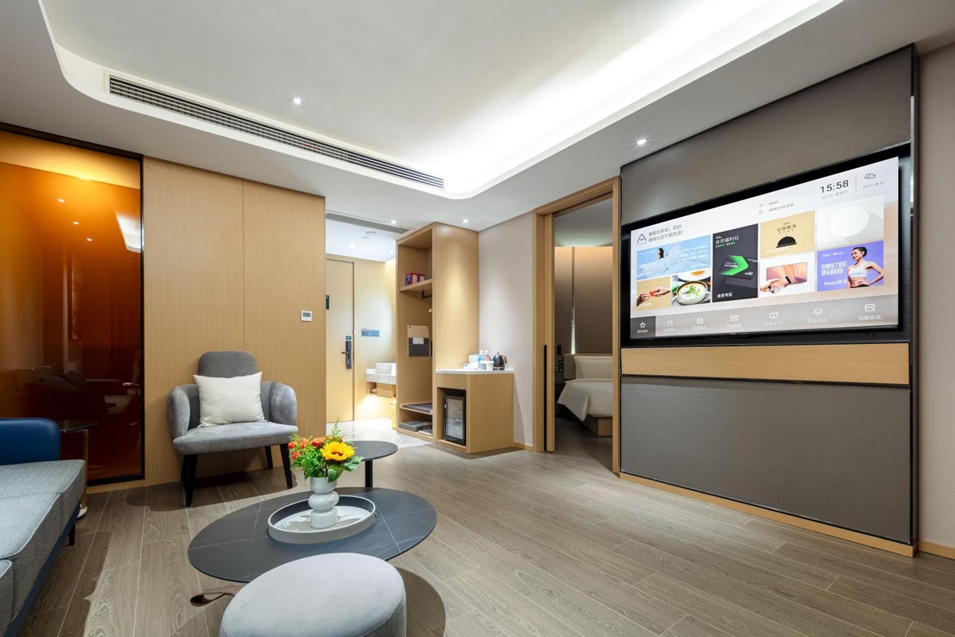 Atour Hotel Jiujiang Railway Station Changhong Avenue Atour - JIMU Suite, City View 3