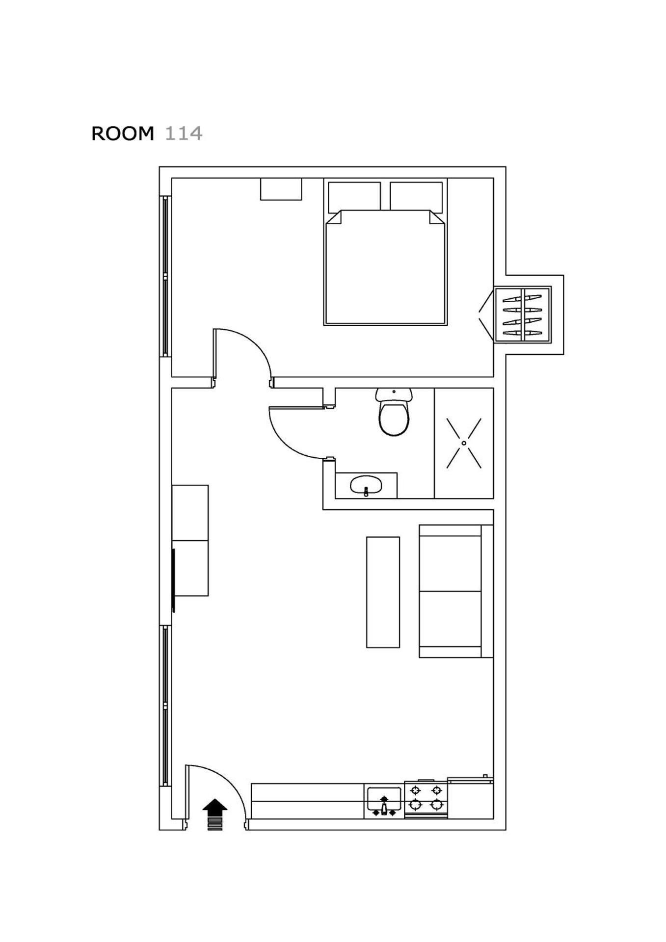 Queen Room with Sofa Bed and Kitchenette