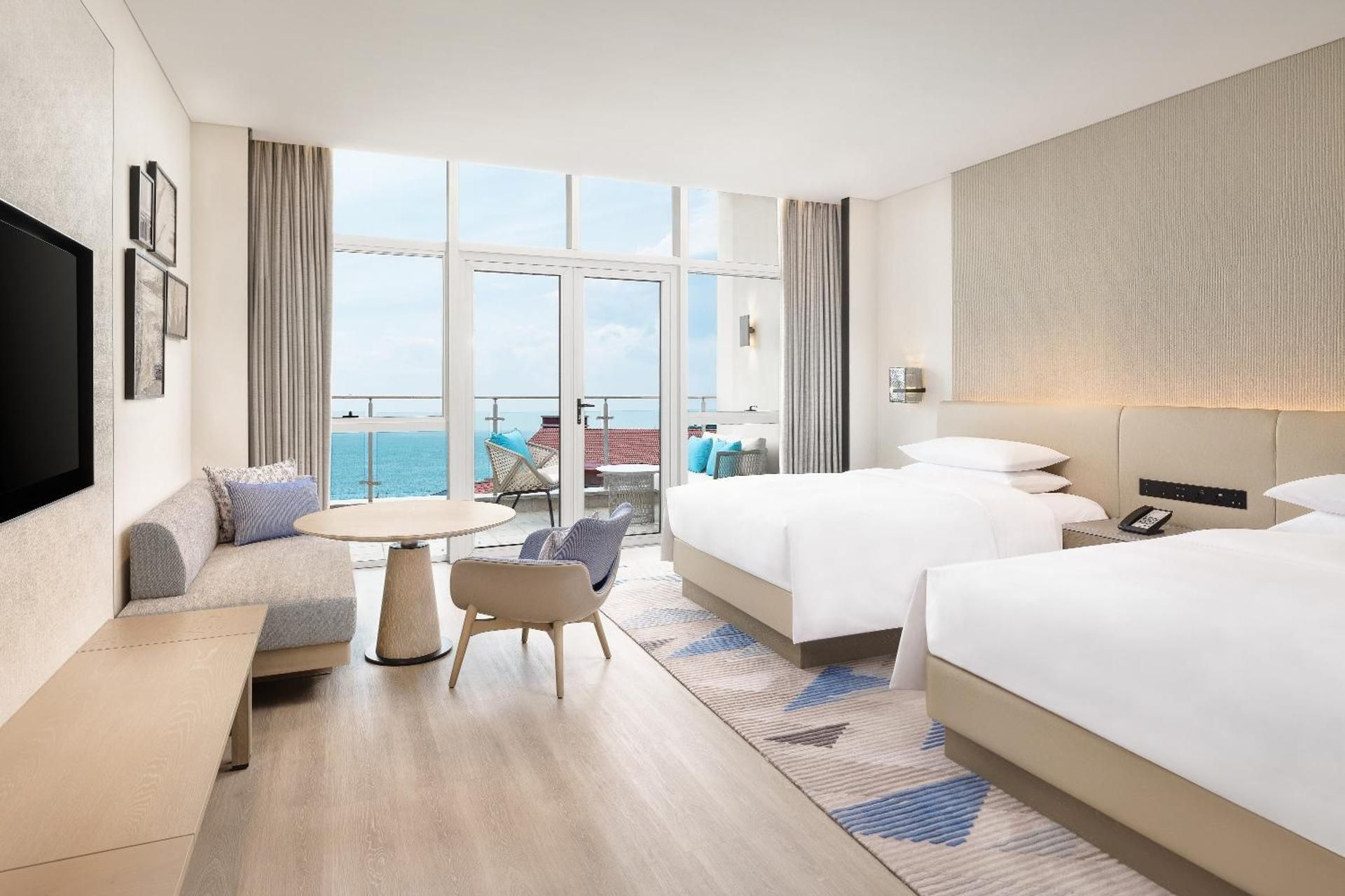 Deluxe Guest room, 2 Doubles,  Ocean view, Balcony