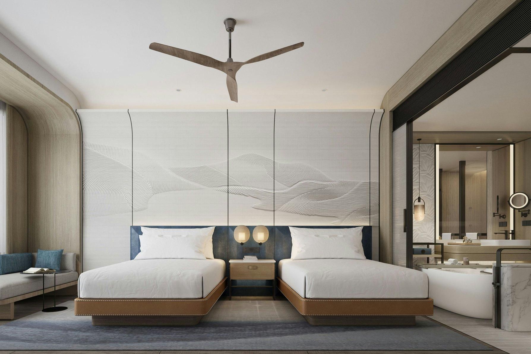 Deluxe Twin, Guest room, 2 Double, Ocean view, Balcony