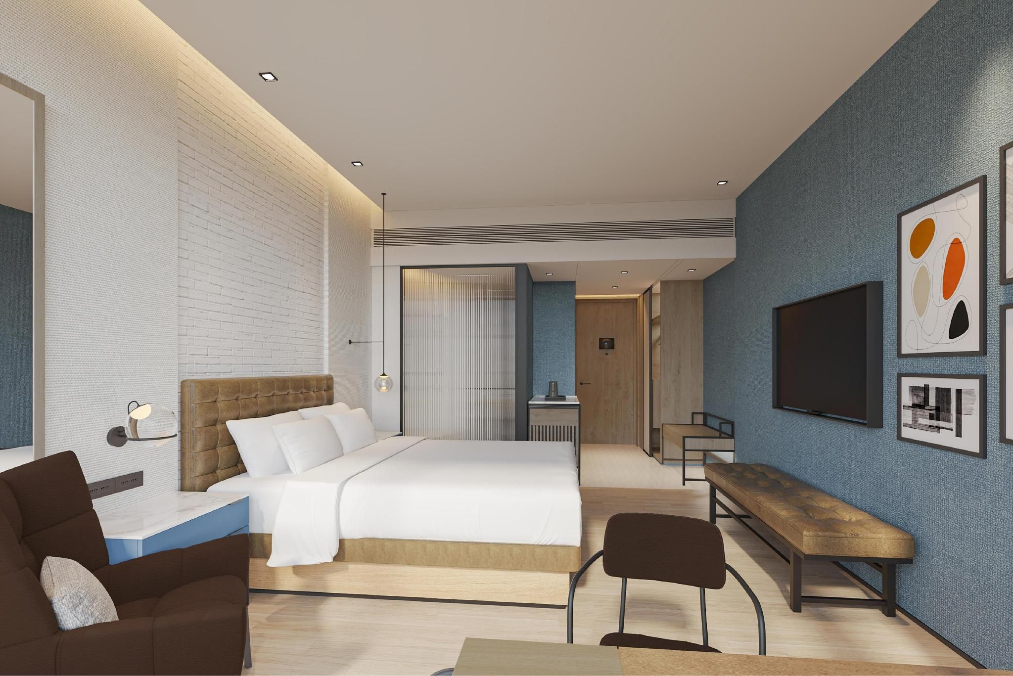 City View Deluxe King, Guest room, 1 King, City view