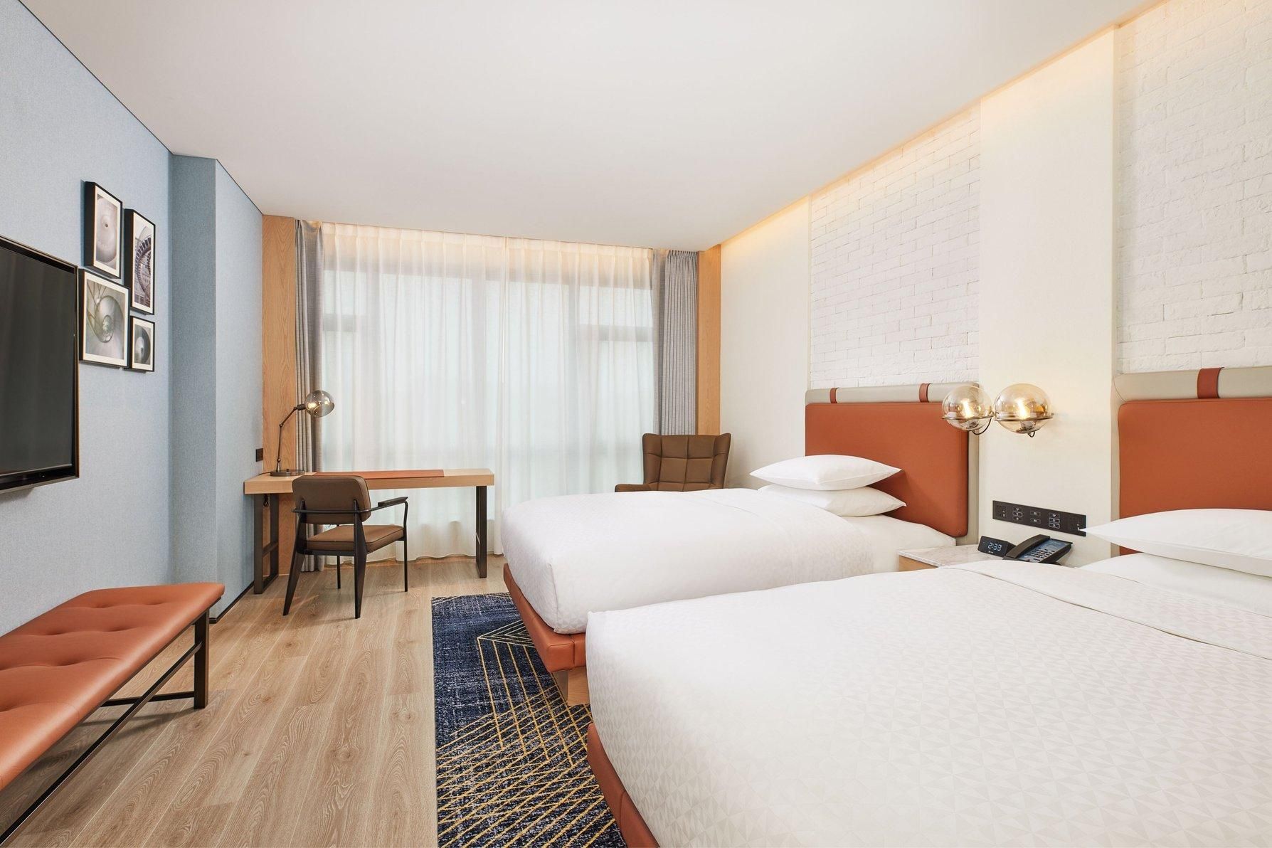 Standard Double Room, Guest room, 2 Double, City view