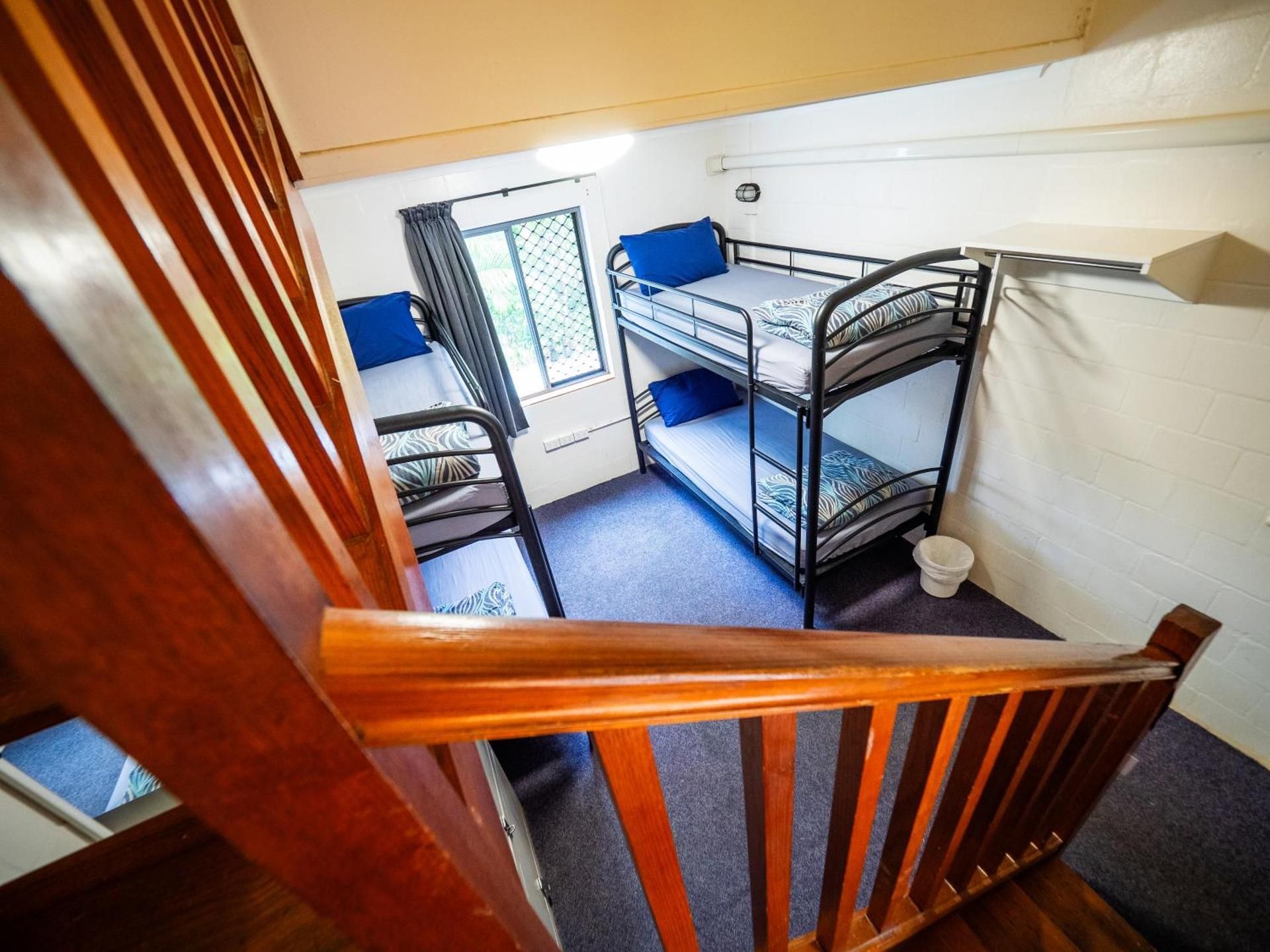 Room with Double Bed and 2 Bunk Beds