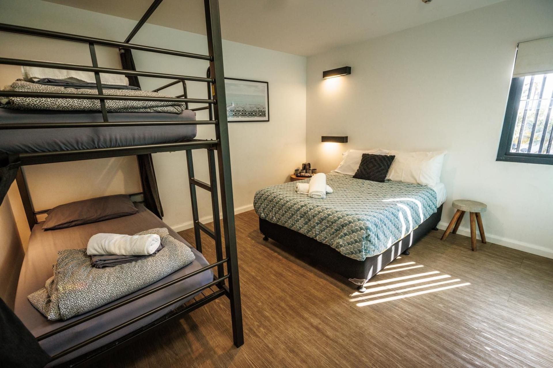 Room with Double Bed and Bunk Bed