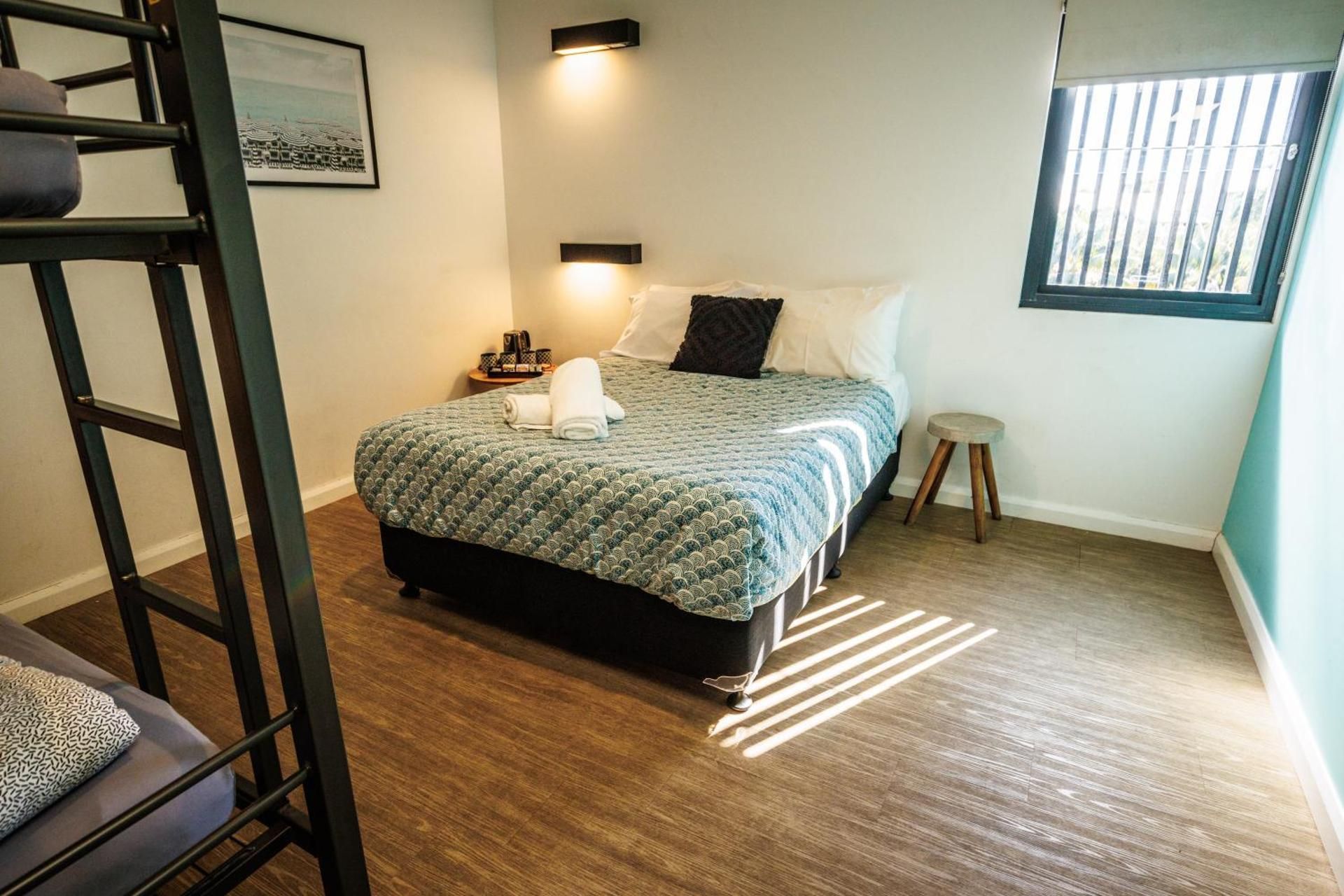 Room with Double Bed and Bunk Bed