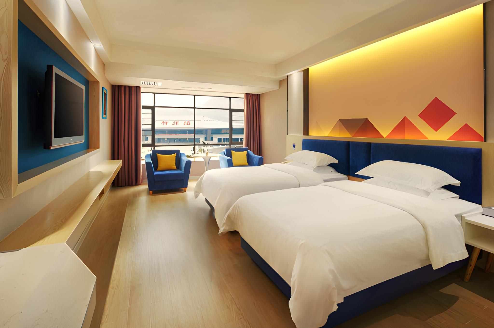 Borrman Hotel Liuzhou High-Speed Railway Station Dossen - Twin Room With City View