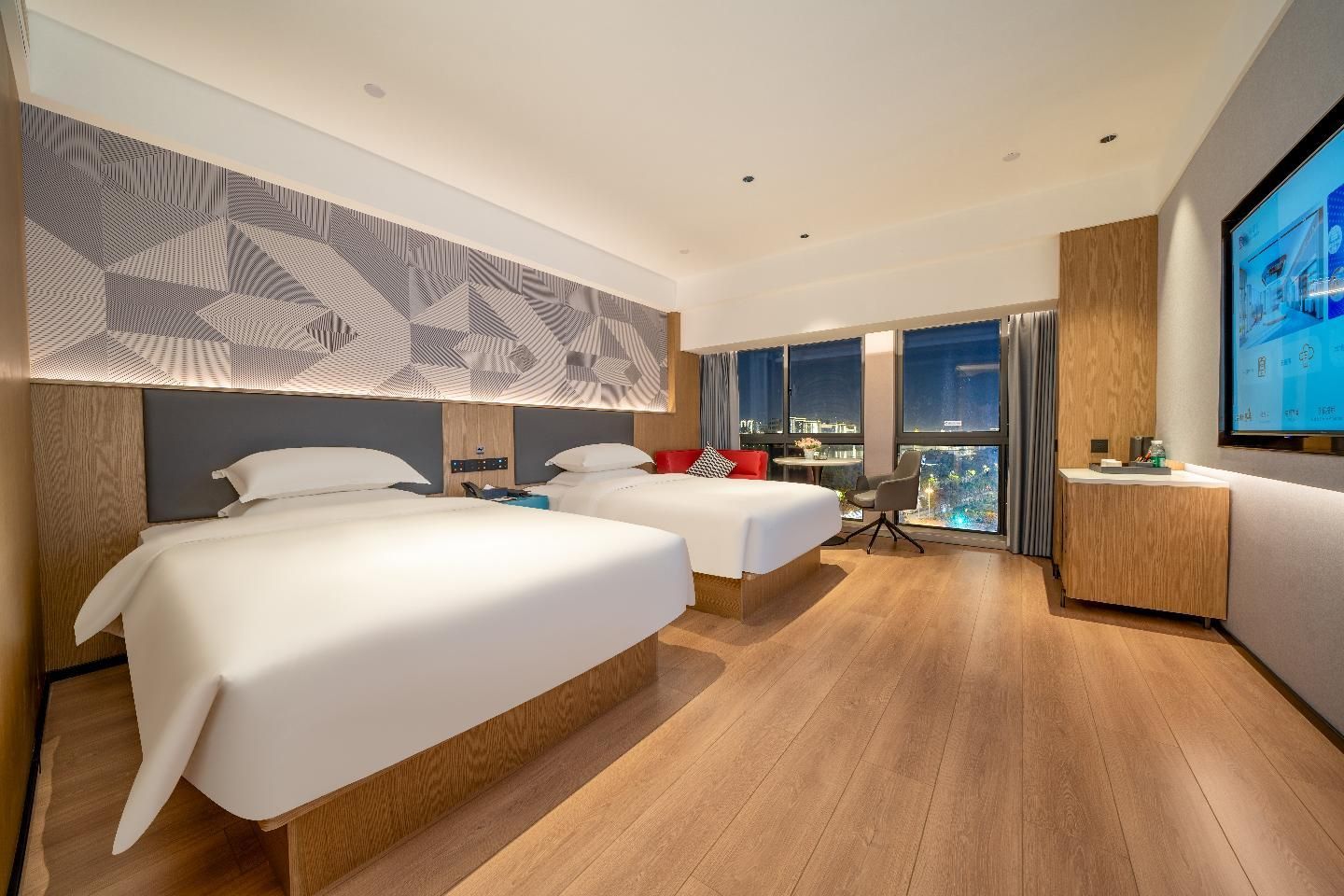 Borrman Hotel Liuzhou Baisha Bridge wharf River View Dossen - Superior Twin Room