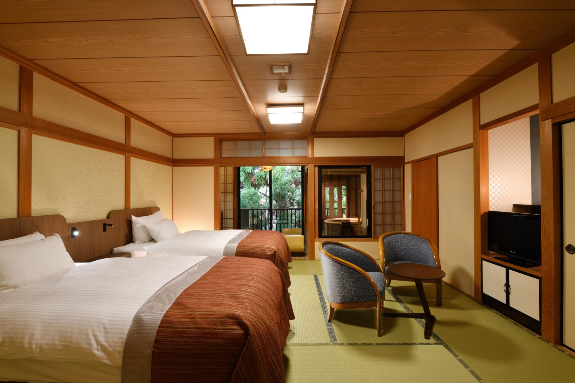 Soranooto Japanese-Style Twin Room with Private Open-Air Bath