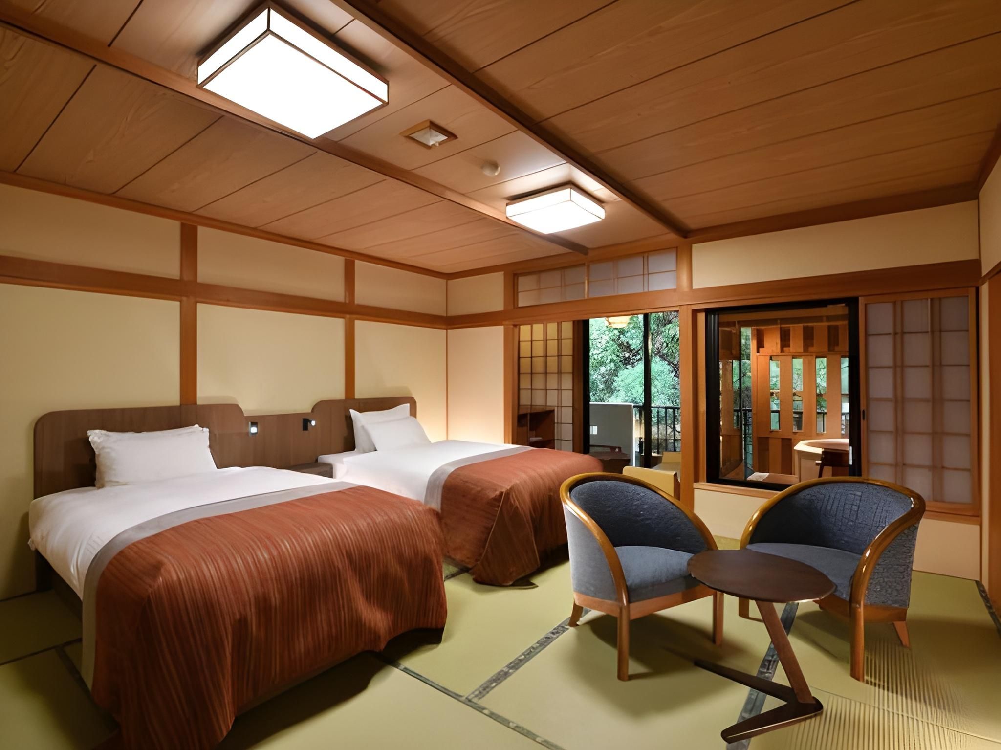 Soranooto Japanese-Style Twin Room with Private Open-Air Bath