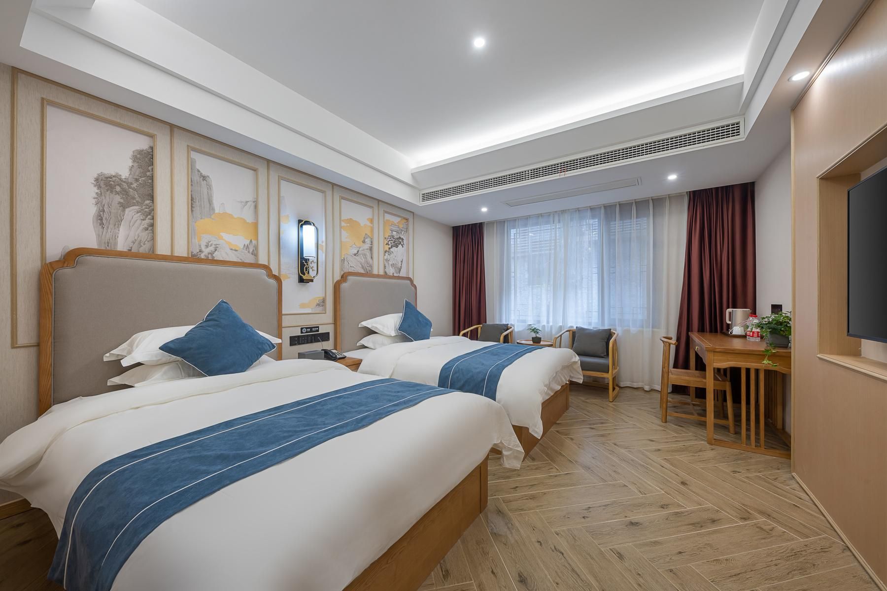 Floral Yangzhou Dongguan Street Geyuan International Youth Hostel Twin Deluxe