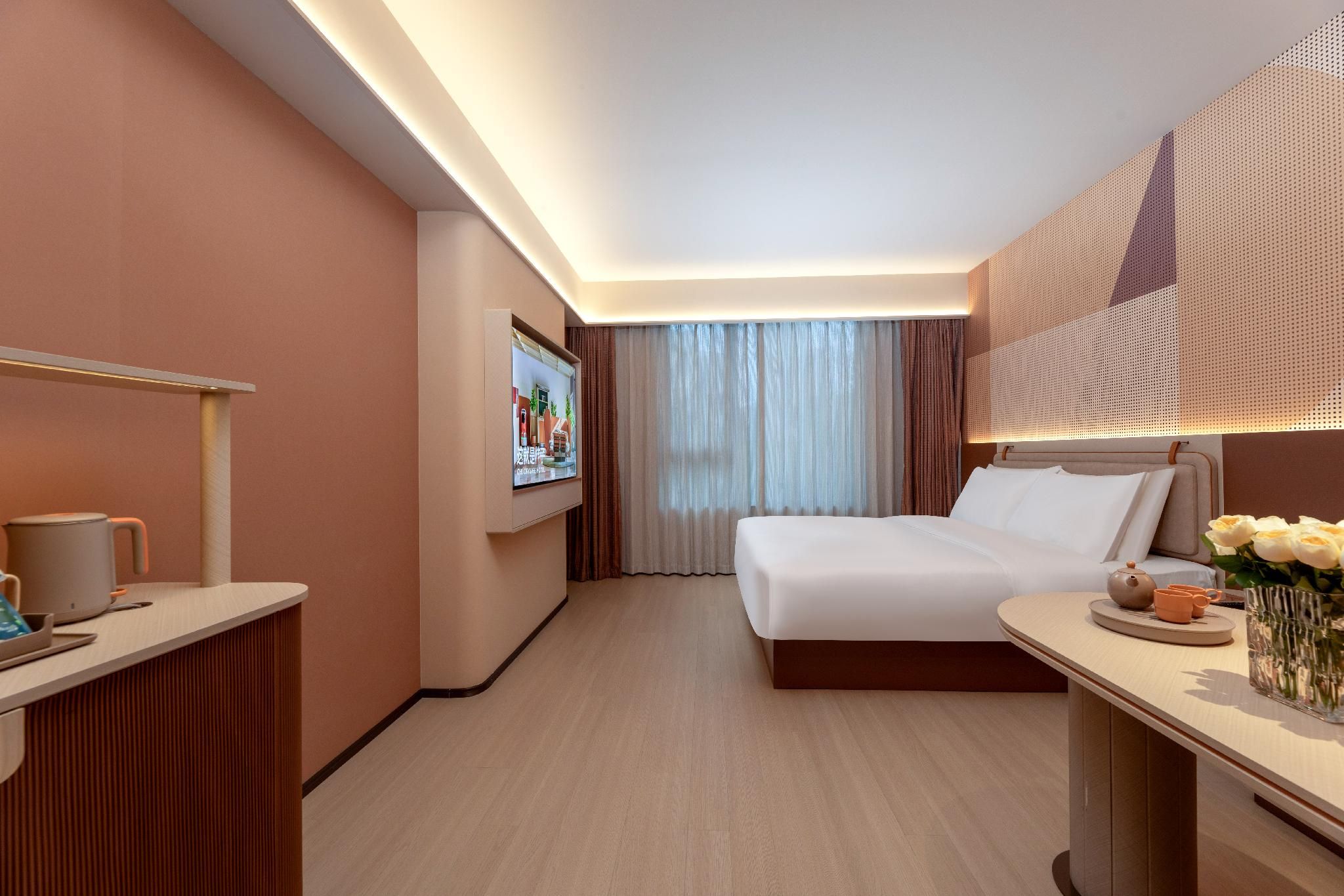 Orange Hotel Yangzhou Wanda Plaza Baixiang Road Business Queen Bed Room