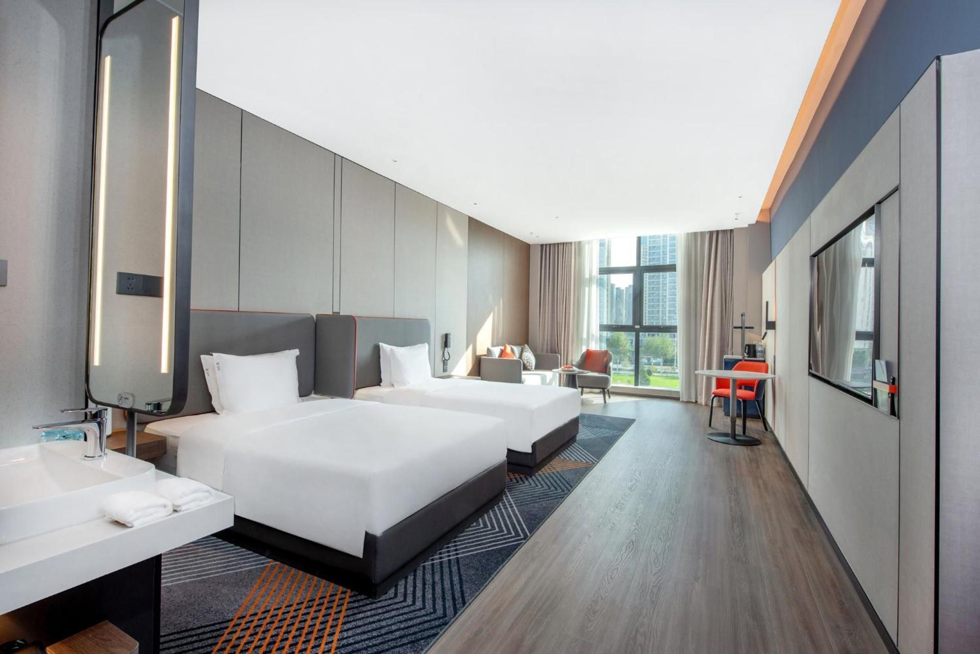 Standard Double Room with Two Double Beds and City View