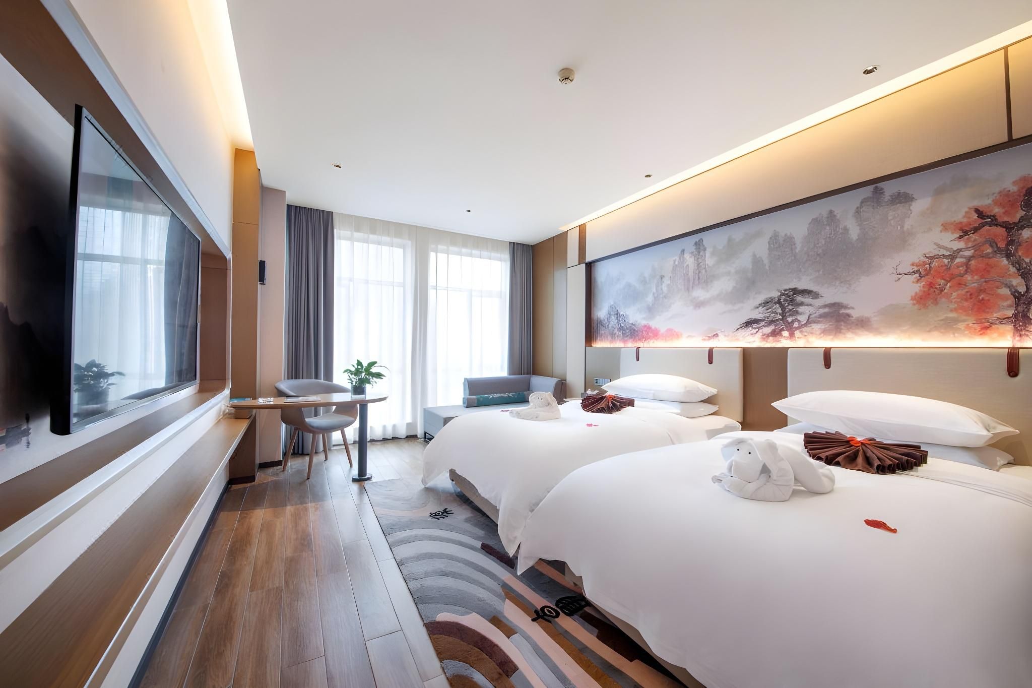 Firend He Hotel(Zhangjiajie High-speed Railway Station Store) Deluxe Twin Room