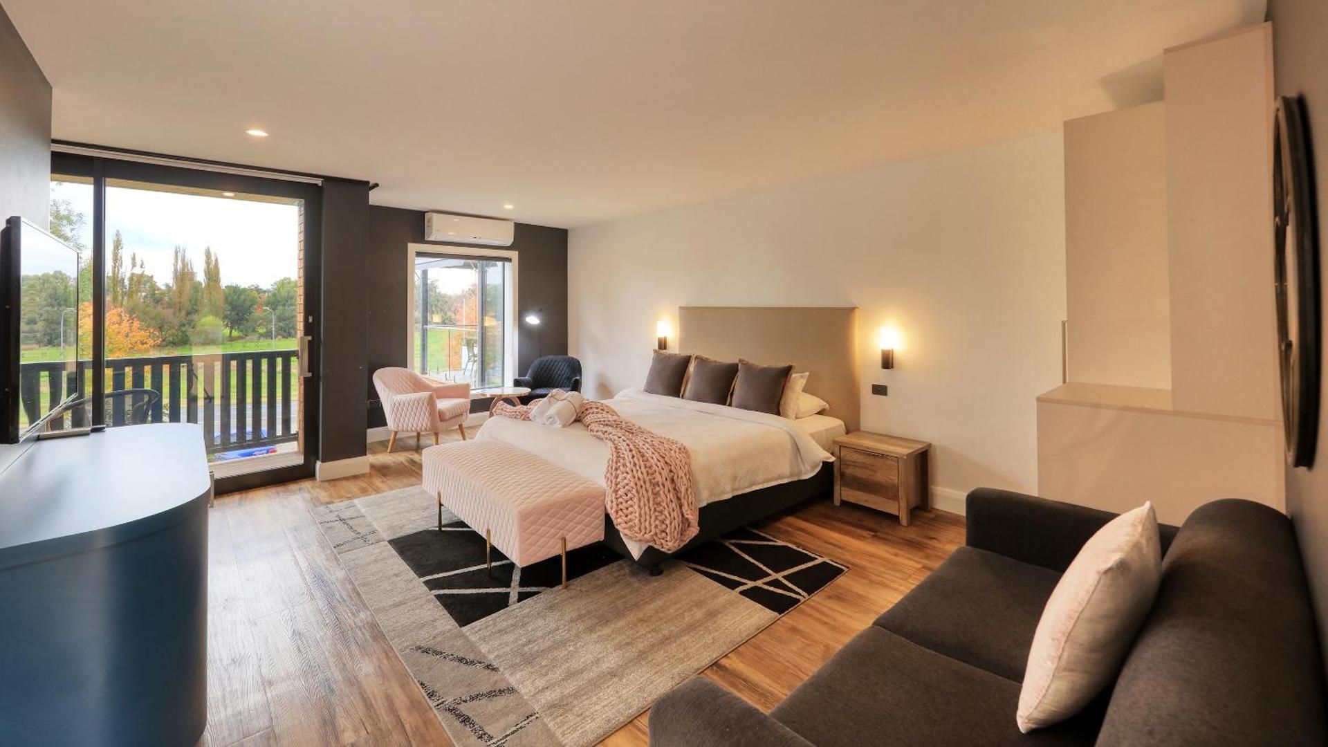Studio, King and Sofa Bed