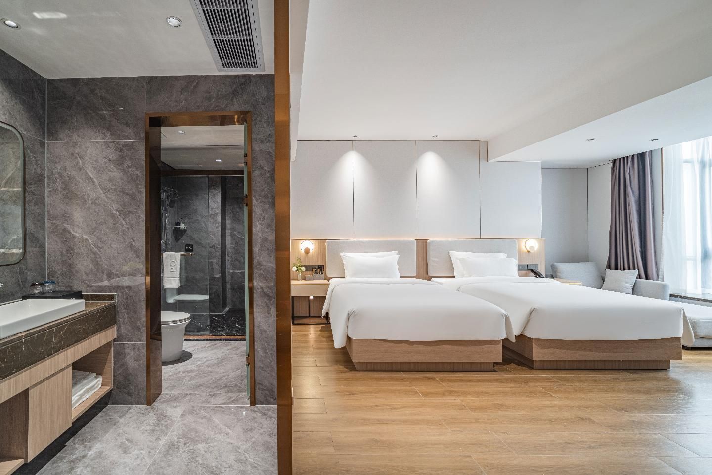 Poltton International Service Apartment Zhanjiang Xuwen Chengdong Avenue Dossen - Twin Room With City View