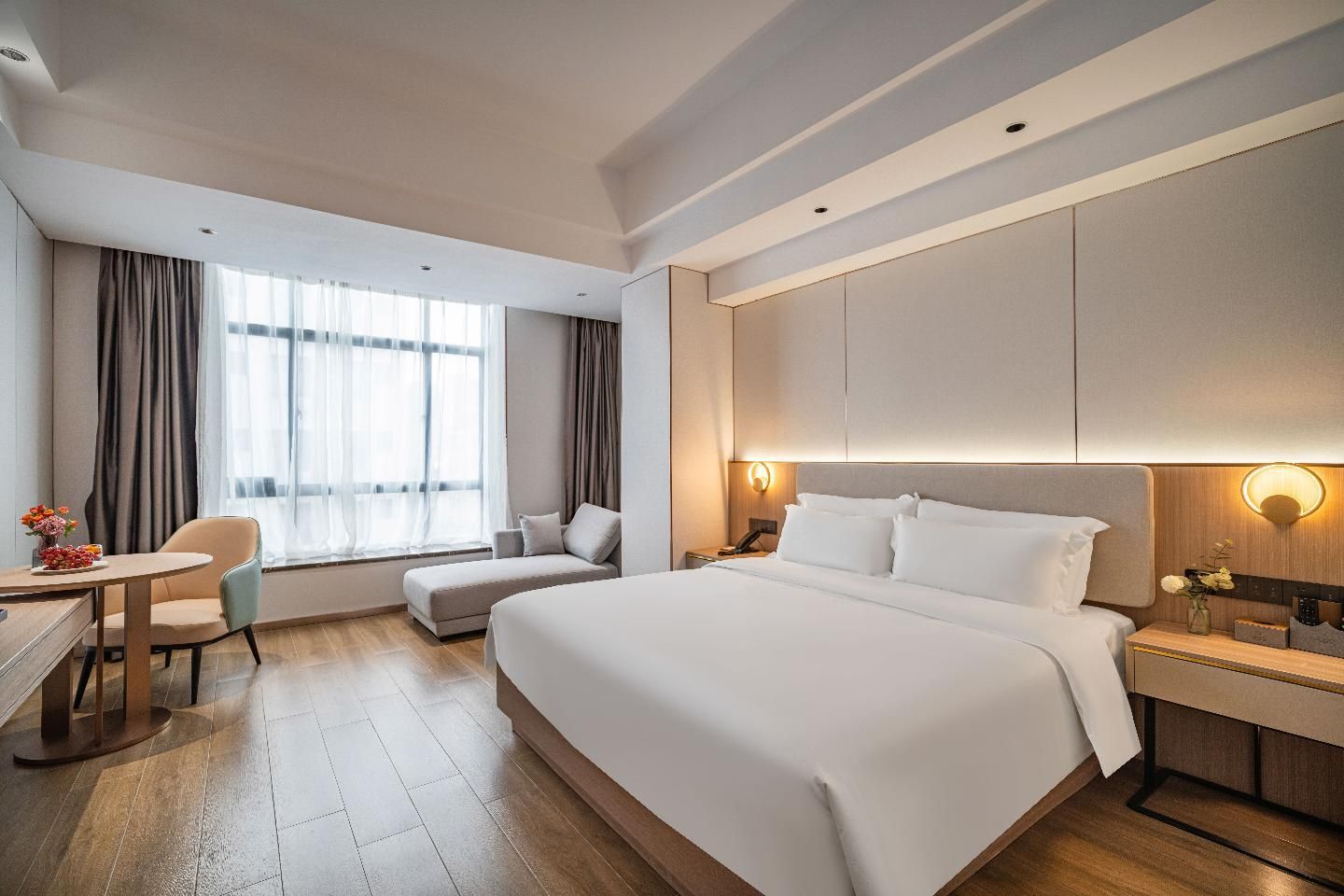 Poltton International Service Apartment Zhanjiang Xuwen Chengdong Avenue Dossen - Bed Room With City View