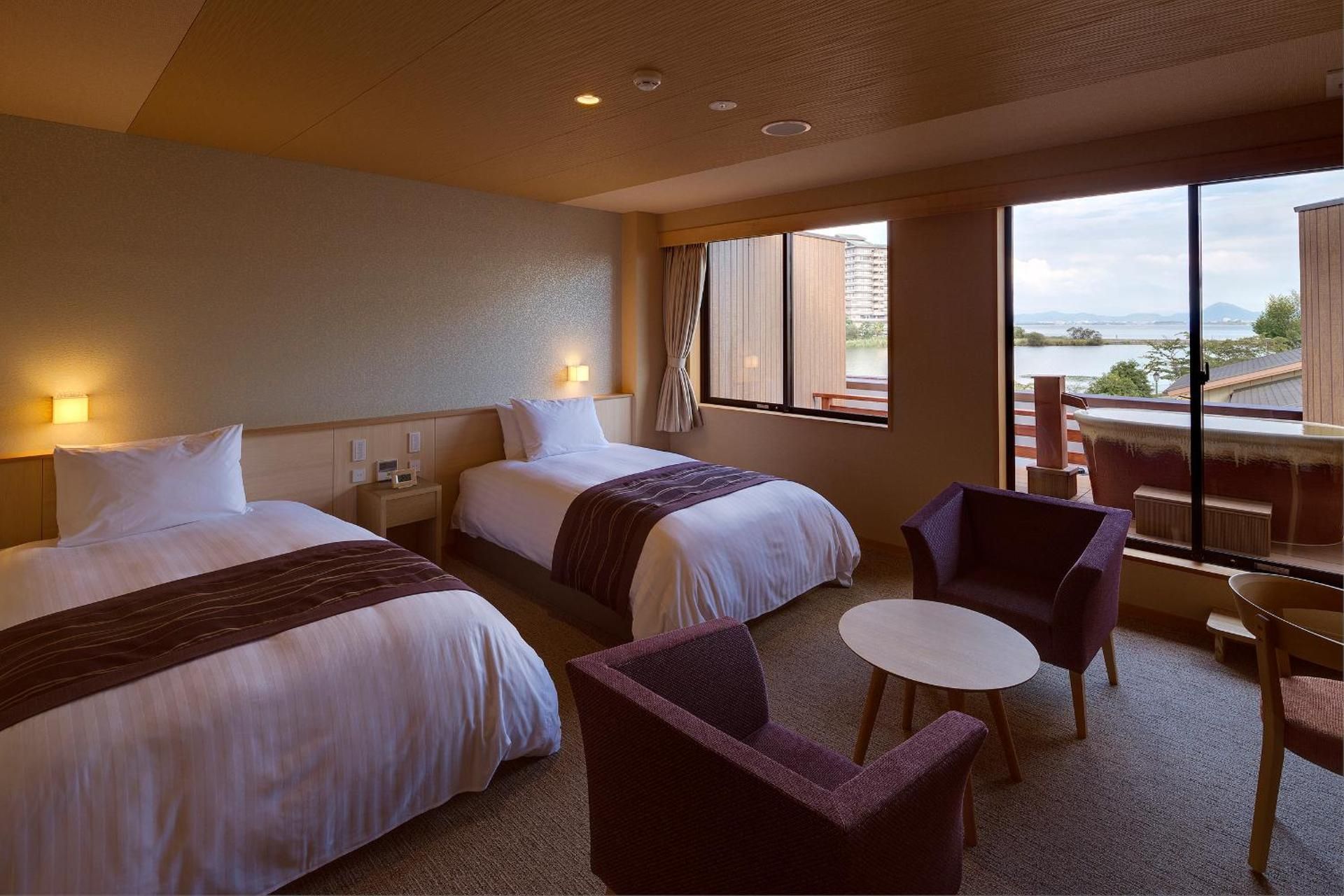 AO No SYOU Deluxe Twin Room with Private Natural Hot Spring Open-Air Bath - Non-Smoking