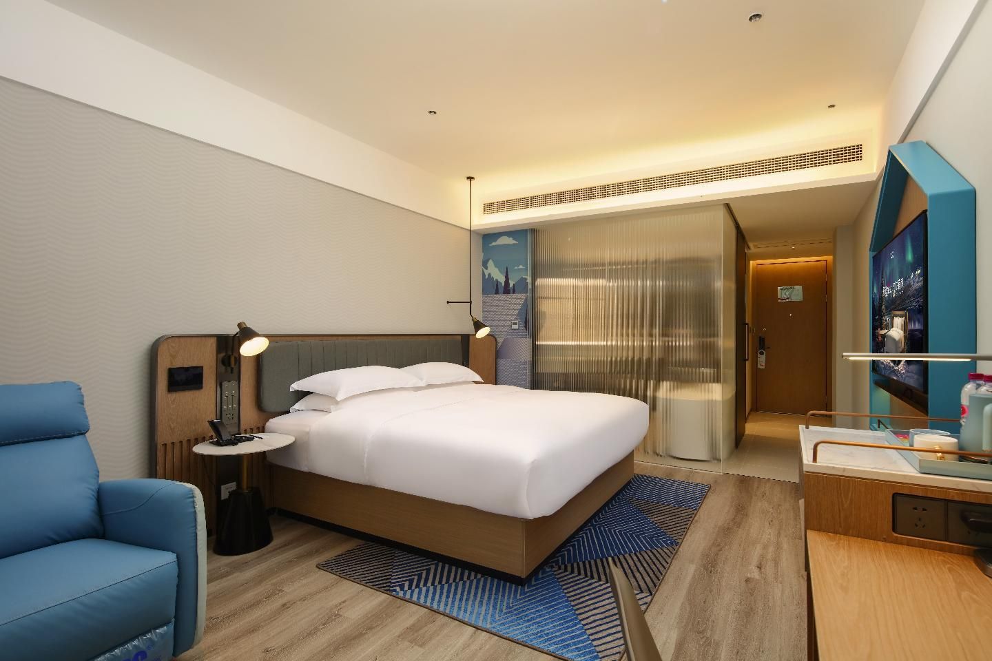 Echarm Hotel Yibin Xuzhou Luhu Palace Dossen - Bed Room with Lake View