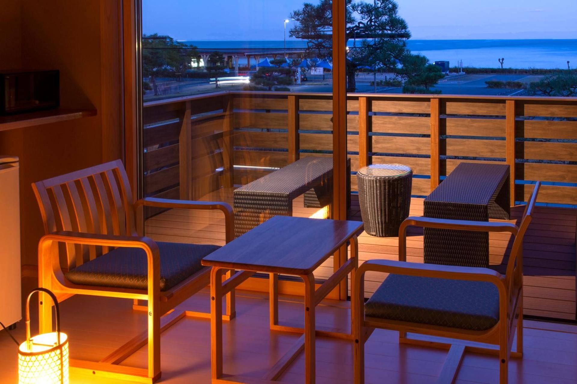 Japanese-Style Family Room with Sea View with Open-Air Bath and Terrace