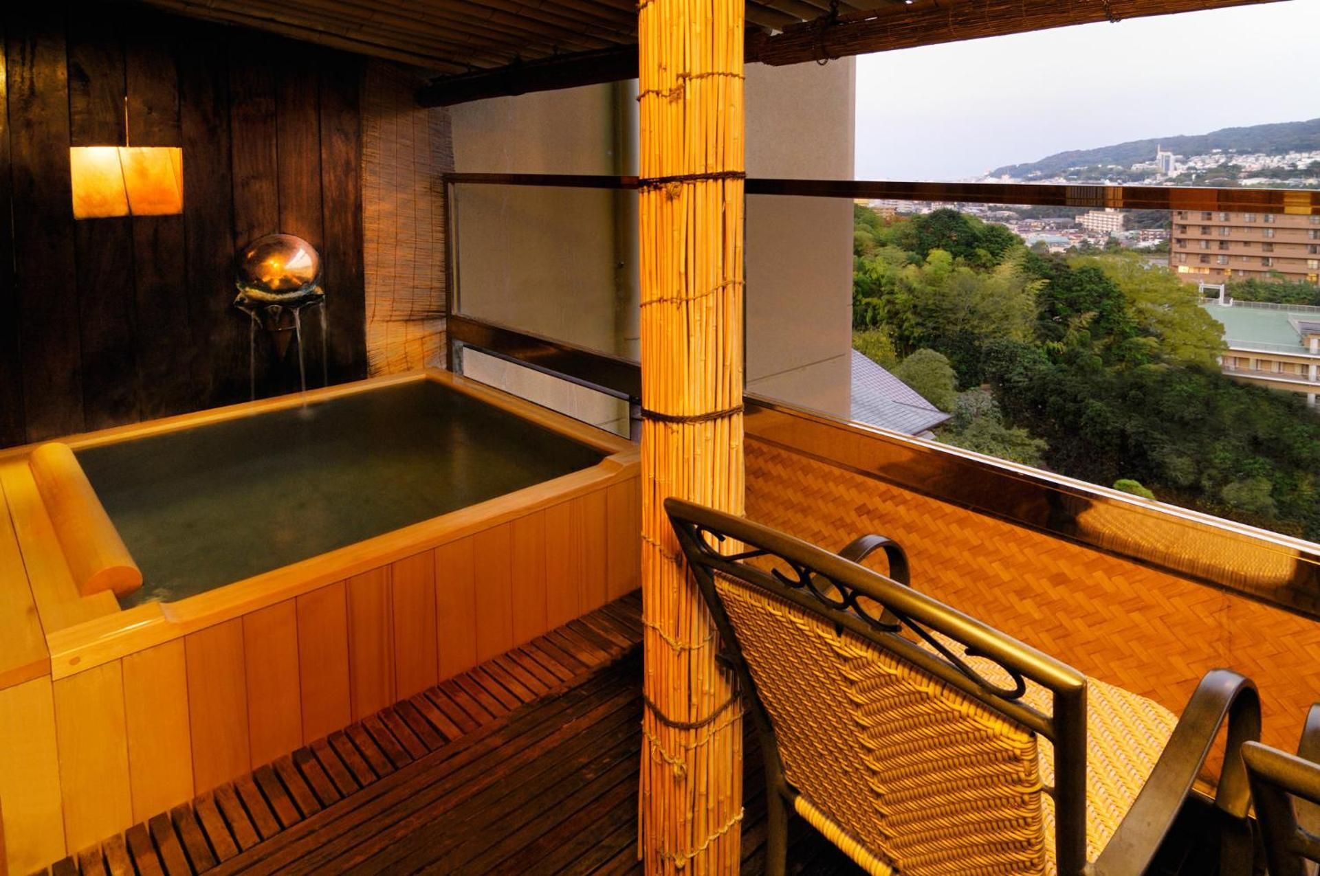 Japanese Style Room with 12.5 Tatami and Open-Air Bath - Meal Served in Private Dining Area