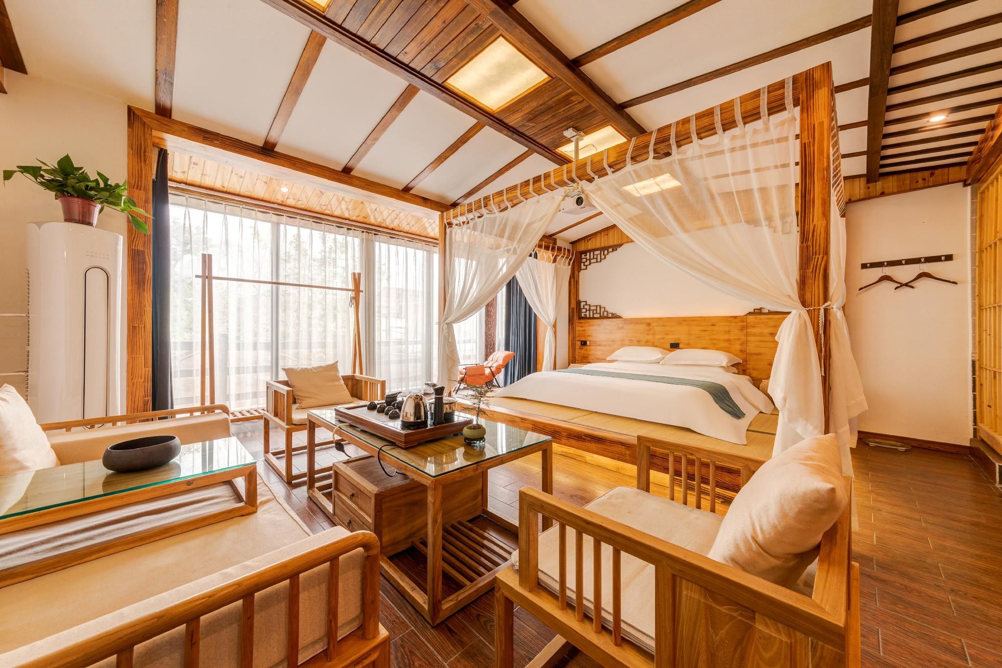 Floral Hotel· Huayin Qingping Villa Homestay Tower 1 Superior City View Room with King bed 2