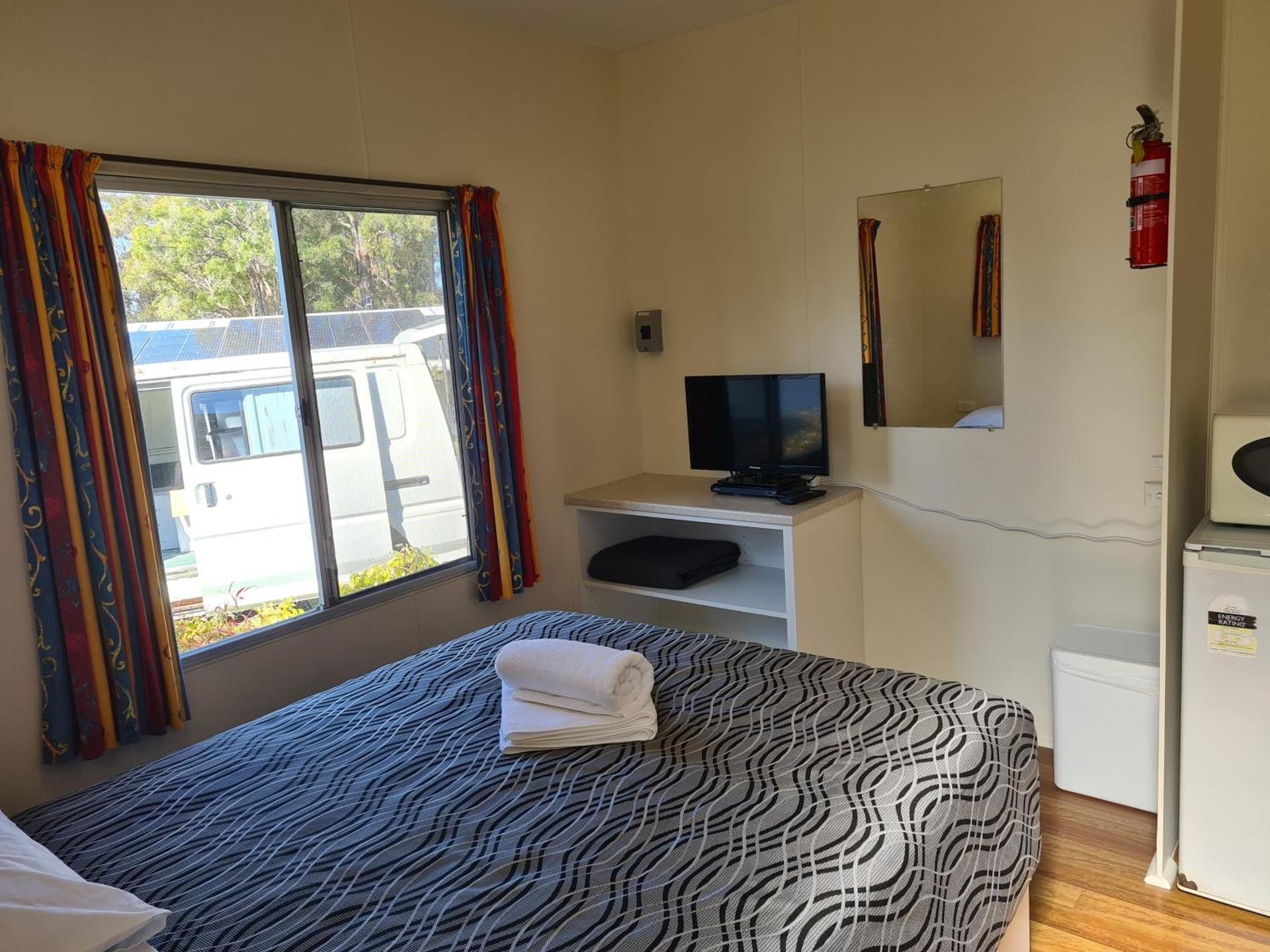 Mallacoota's Shady Gully Caravan Park Cabin with Shared Bathroom
