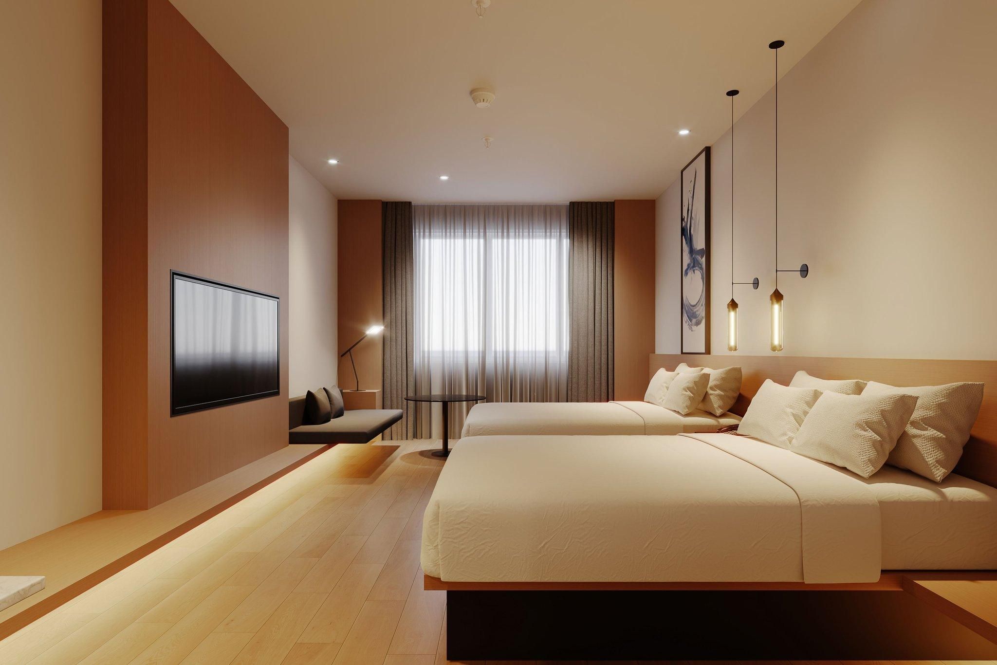 Premier Double, Guest room, 2 Double, City view