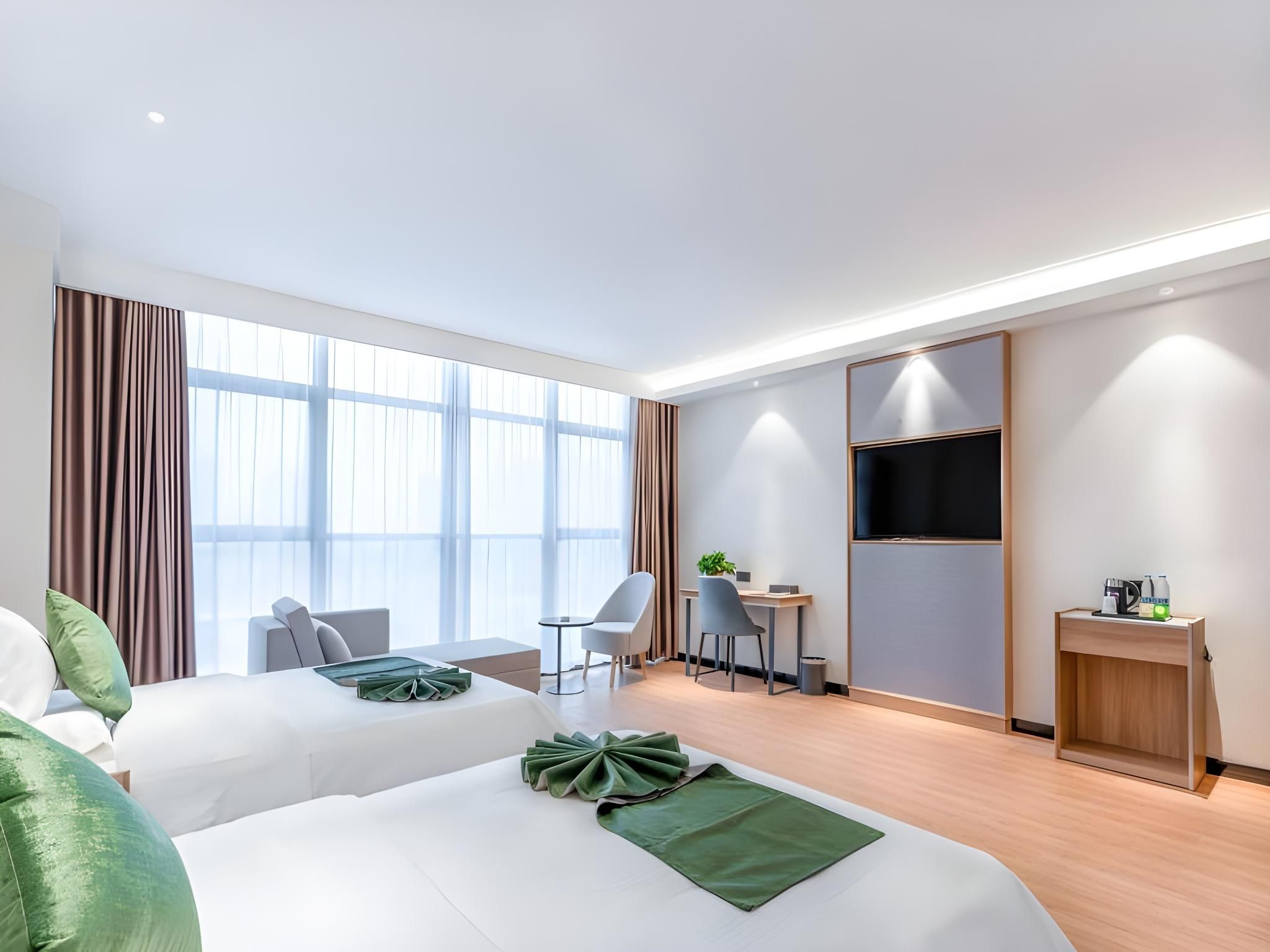 Green Tree Inn Gansu Tianshui Gangu County Railway Station Twin Room with View