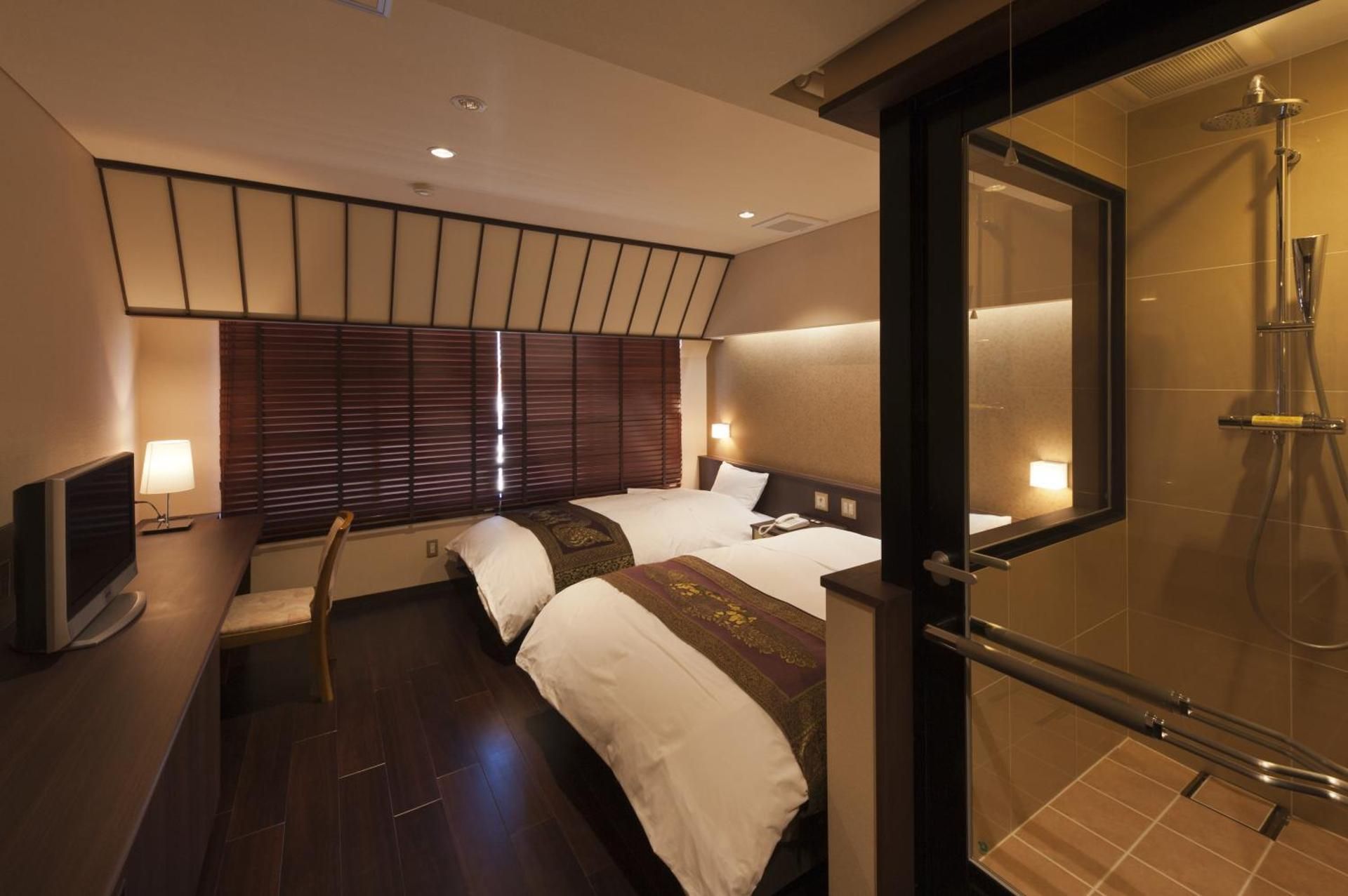 4th Floor Western Style Room with 2 Beds and without Mt. Fuji View