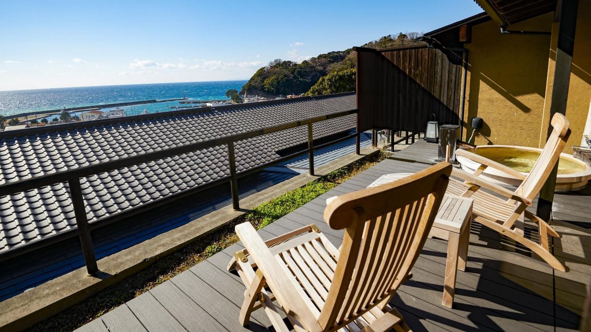 Japanese-Style Maisonette Room with Open-Air Hot Spring Bath, Sea View【HOTARU】