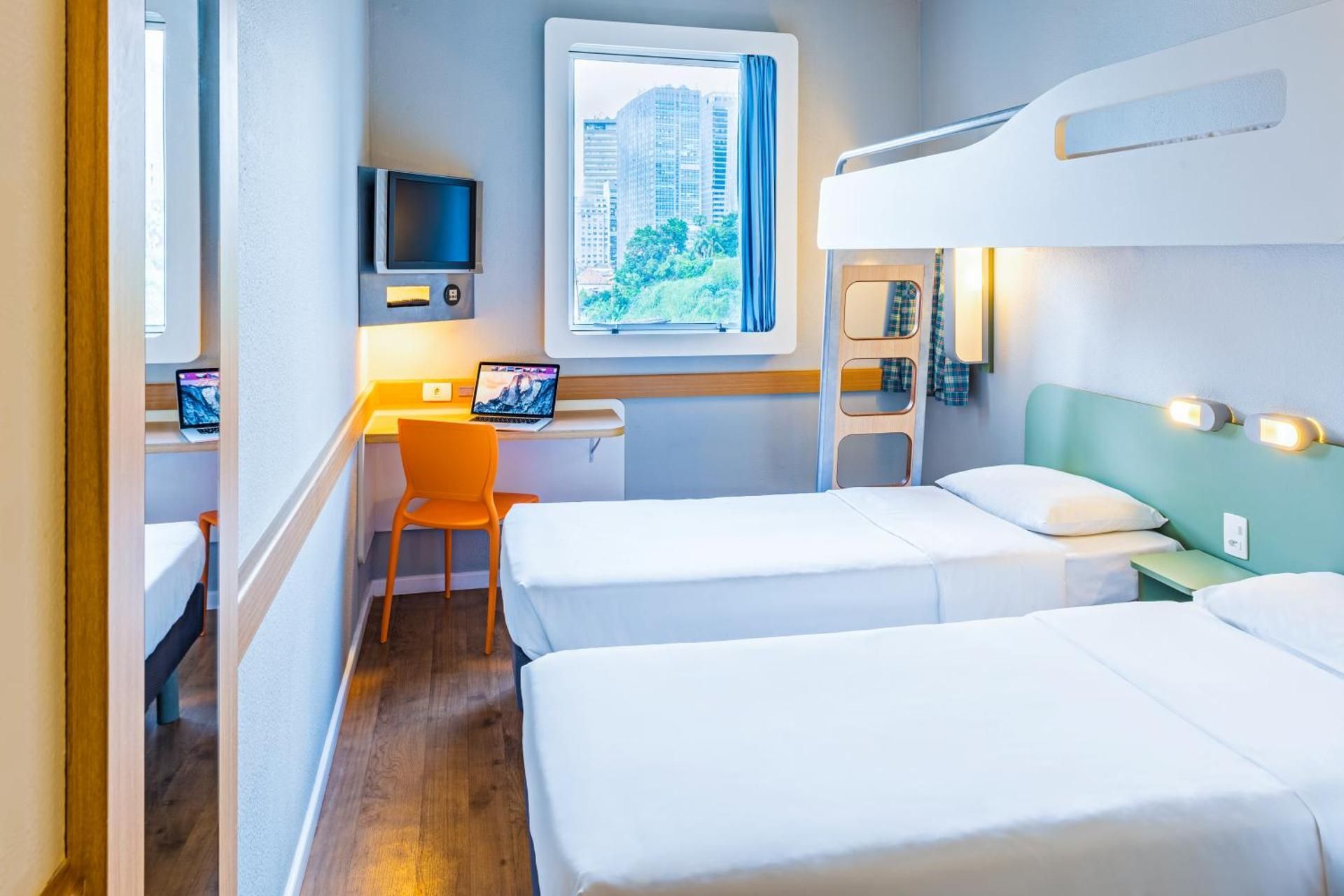 Standard room. 2 single beds & 1 suspended single bed (supports up to 95kg)