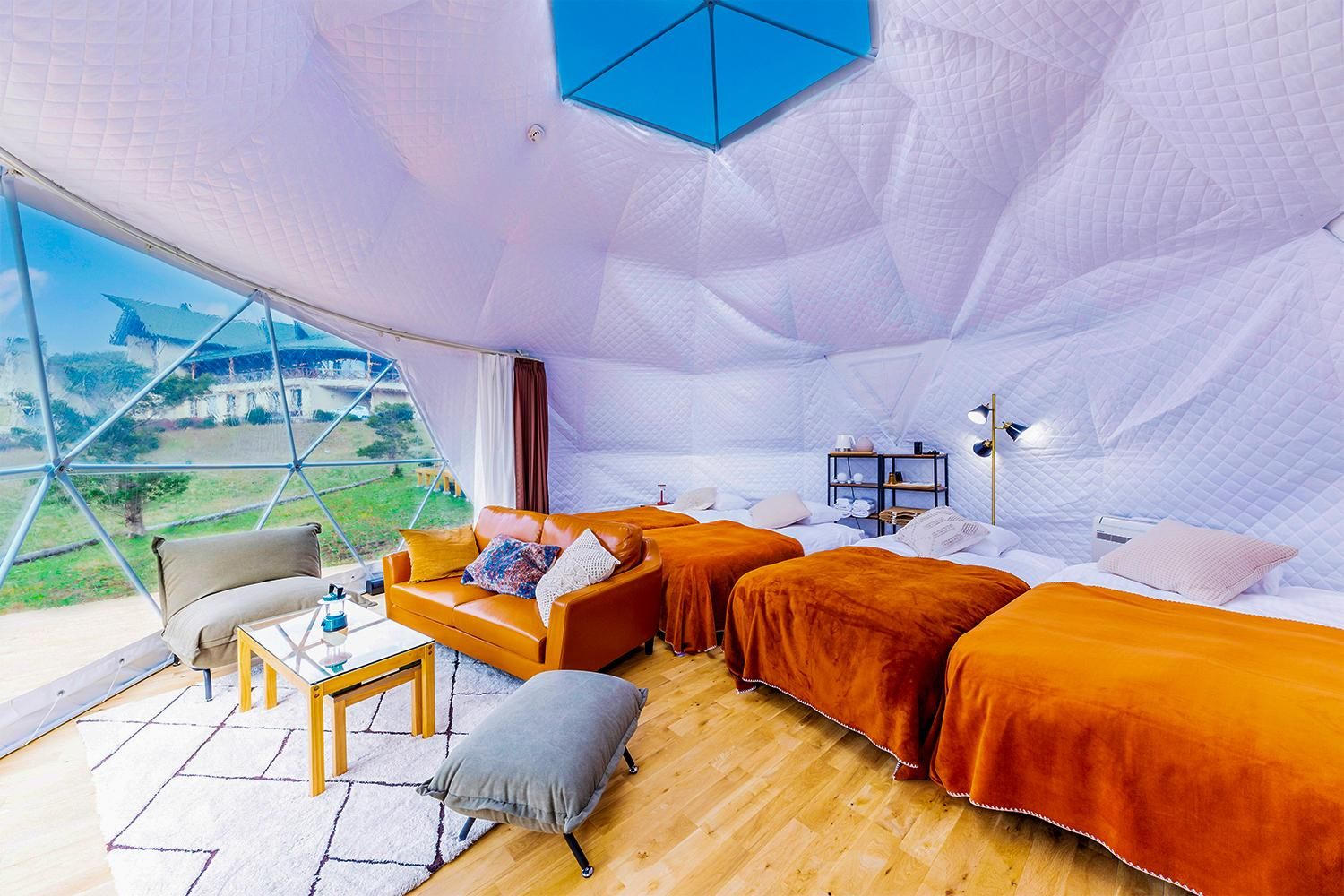 Orange Dome Tent